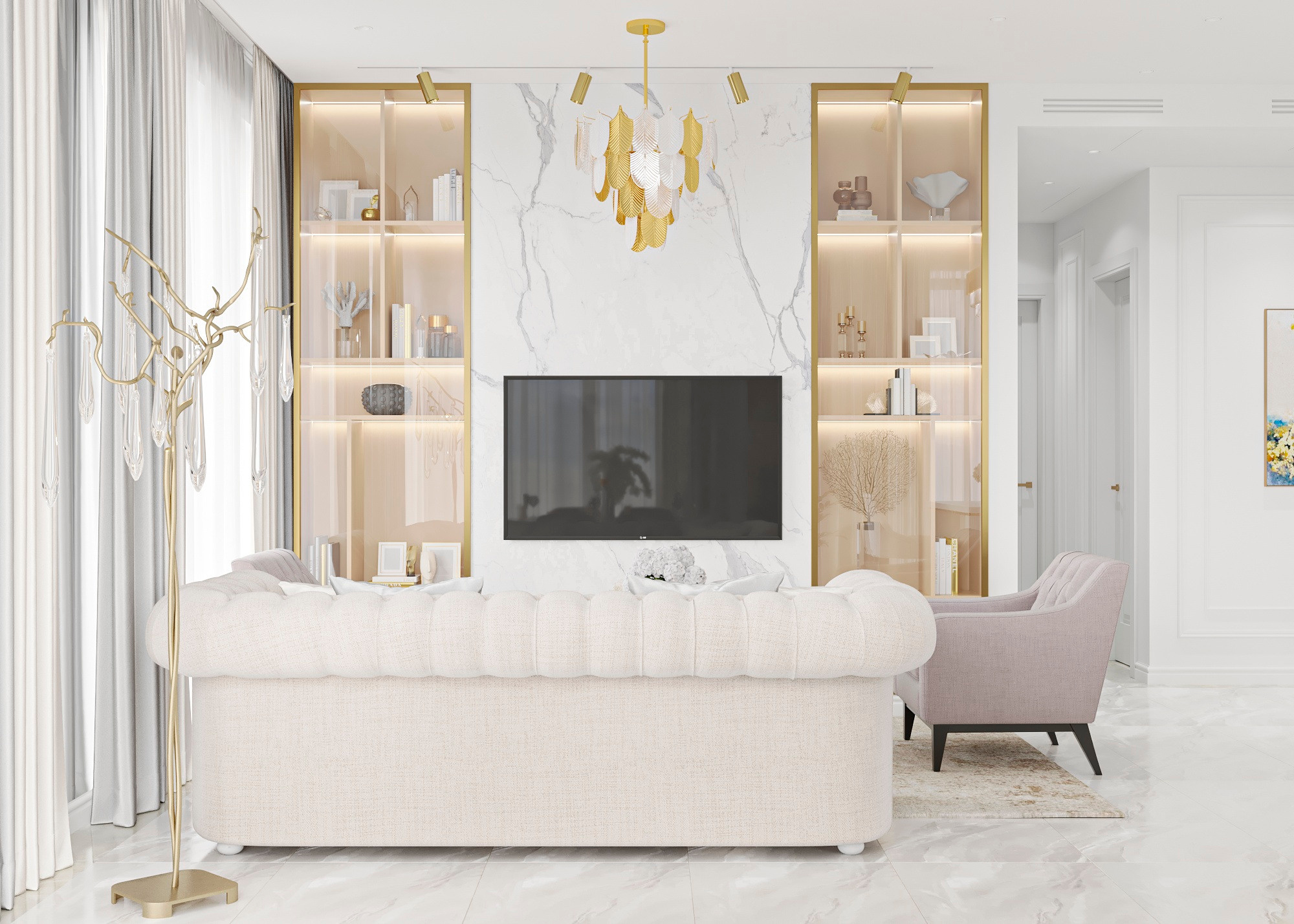 ЖК PRIME PARK 4 (МОСКВА) 86 КВ.М. Irina Balykina — Interior 3D Visualisation