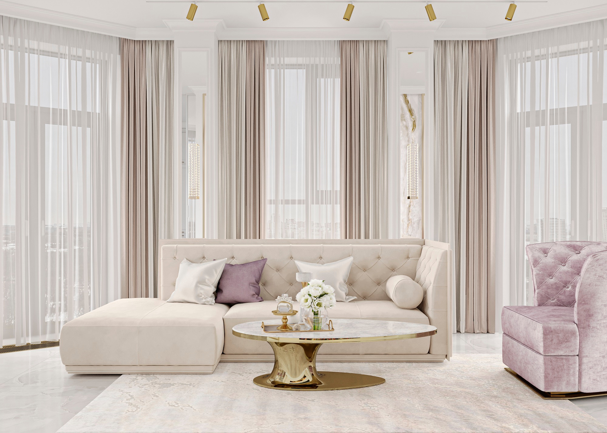 ЖК SPIRES (МОСКВА) 120 КВ.М. Irina Balykina — Interior 3D Visualisation