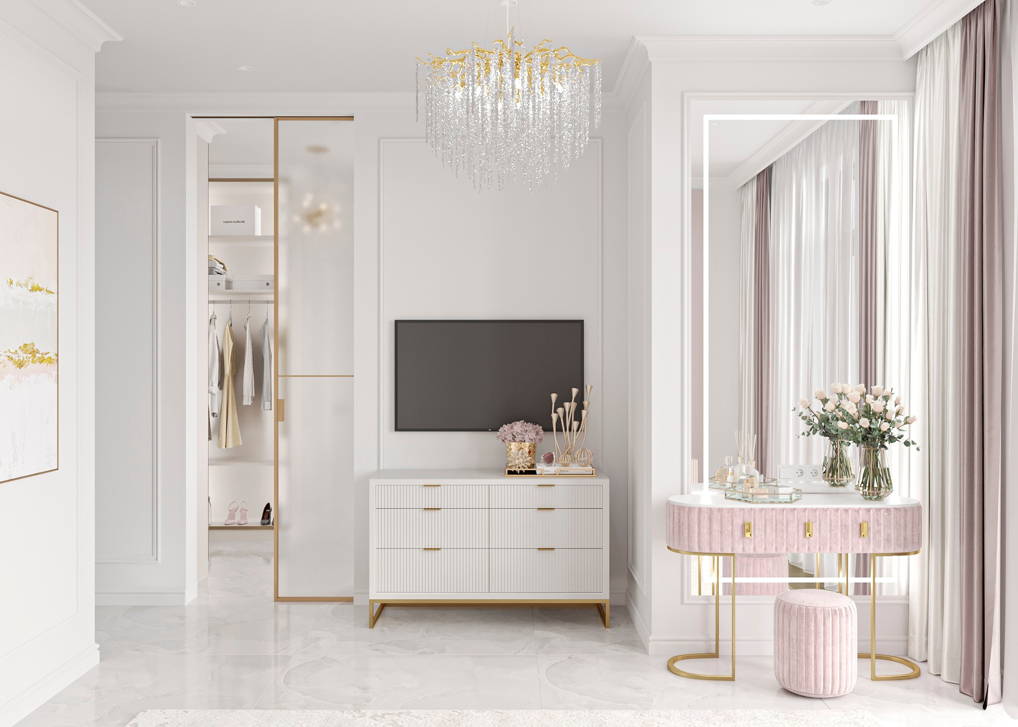 ЖК SPIRES (МОСКВА) 120 КВ.М. Irina Balykina — Interior 3D Visualisation