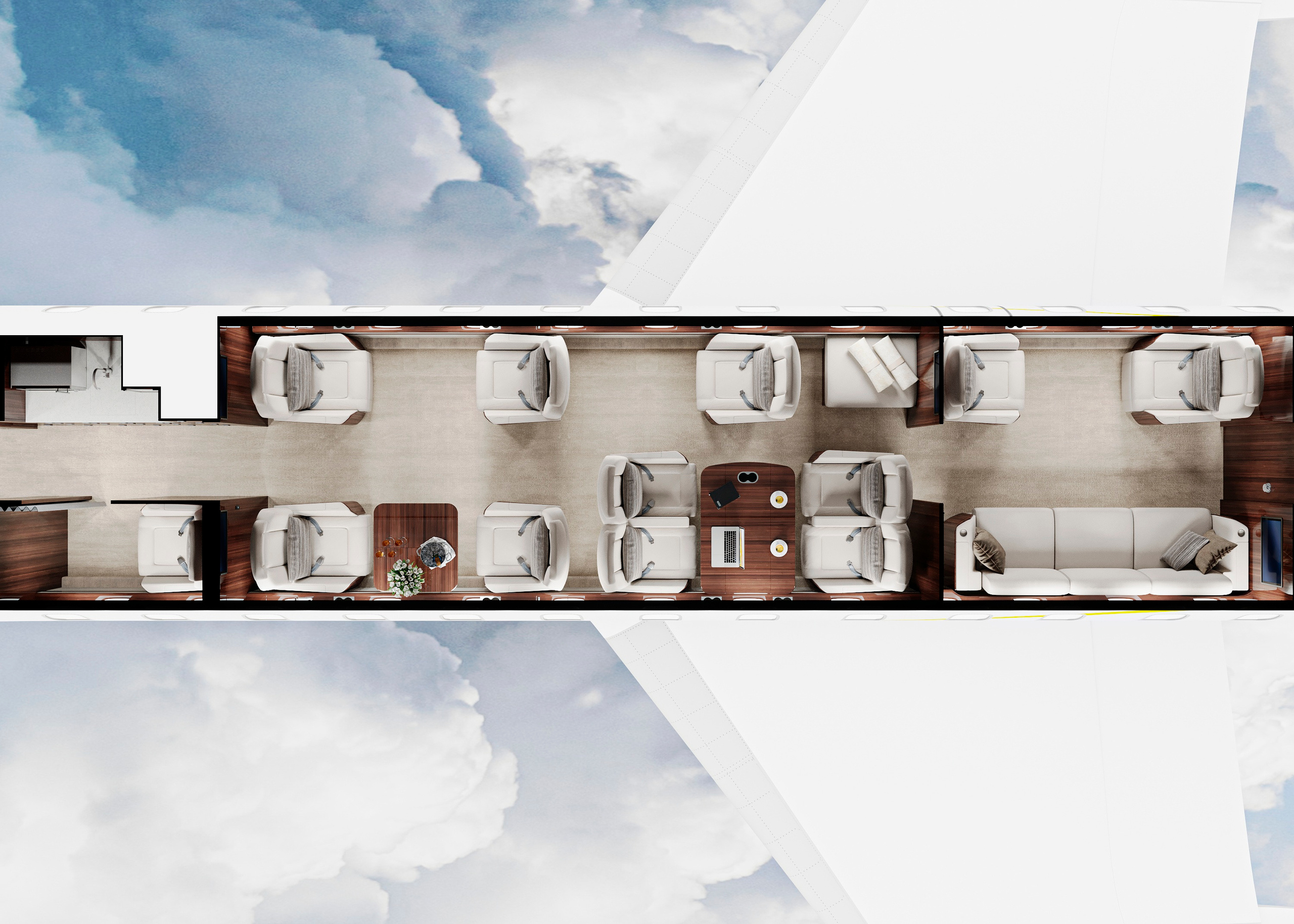 ВИЗУАЛИЗАЦИЯ САМОЛЕТА BOMBARDIER GLOBAL EXPRESS. Irina Balykina — Interior 3D Visualisation