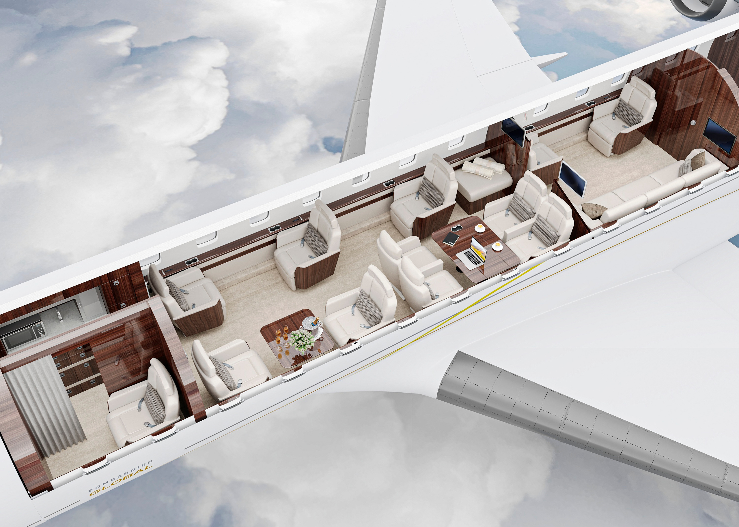 ВИЗУАЛИЗАЦИЯ САМОЛЕТА BOMBARDIER GLOBAL EXPRESS. Irina Balykina — Interior 3D Visualisation
