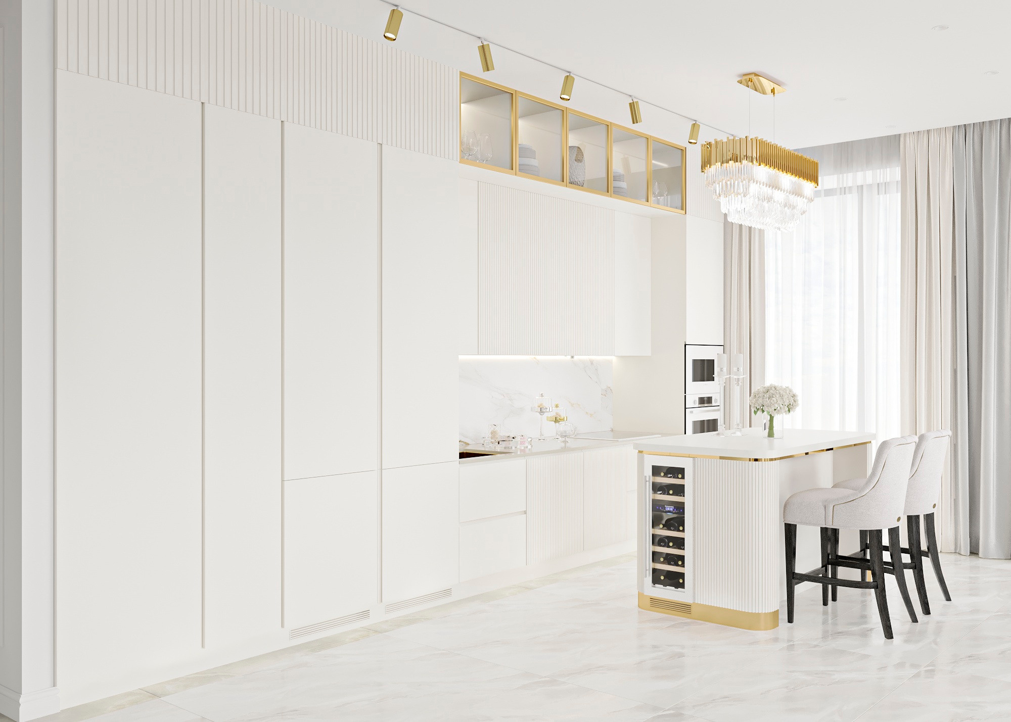 ЖК PRIME PARK 4 (МОСКВА) 86 КВ.М. Irina Balykina — Interior 3D Visualisation