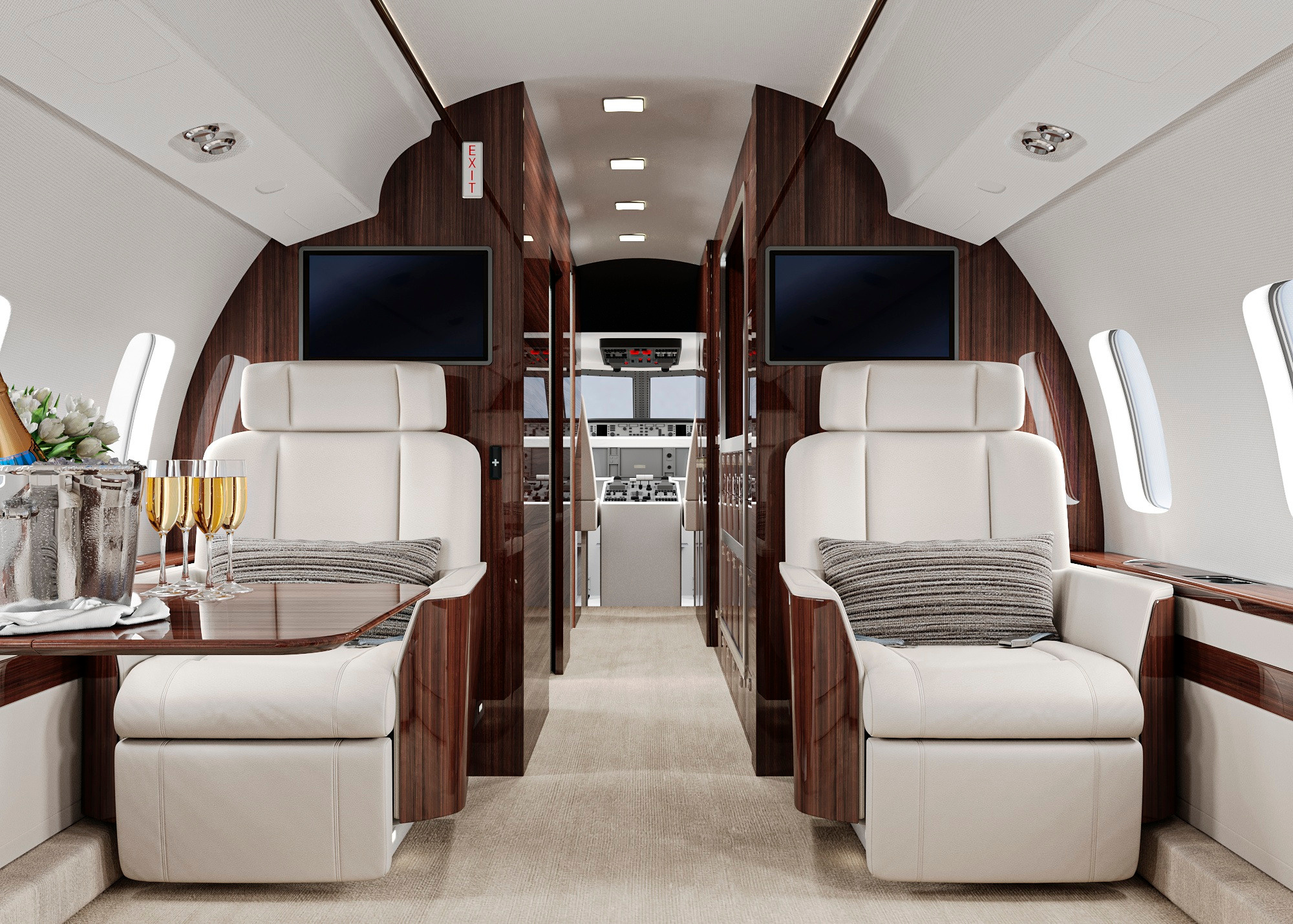 ВИЗУАЛИЗАЦИЯ САМОЛЕТА BOMBARDIER GLOBAL EXPRESS. Irina Balykina — Interior 3D Visualisation