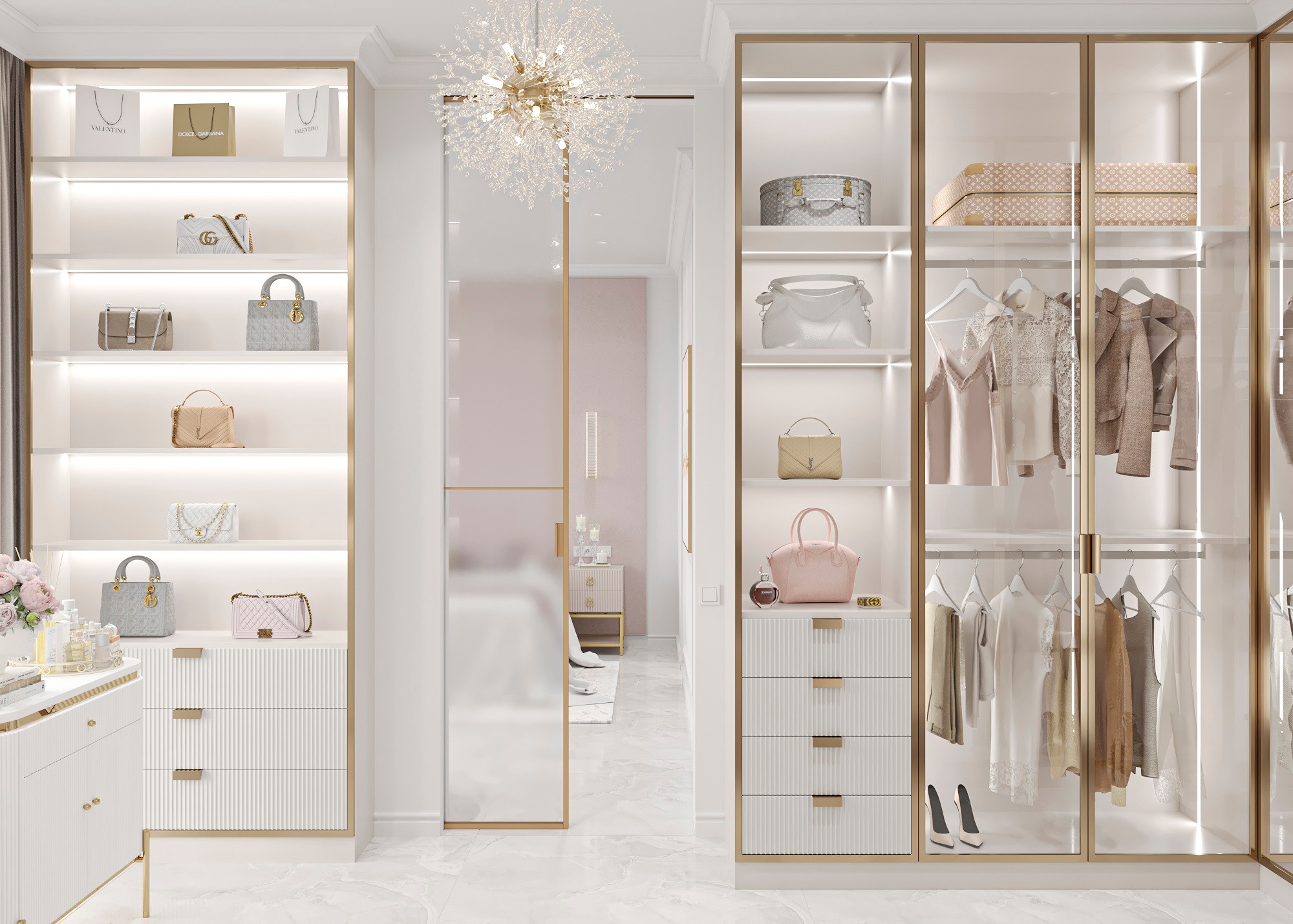 ЖК SPIRES (МОСКВА) 120 КВ.М. Irina Balykina — Interior 3D Visualisation