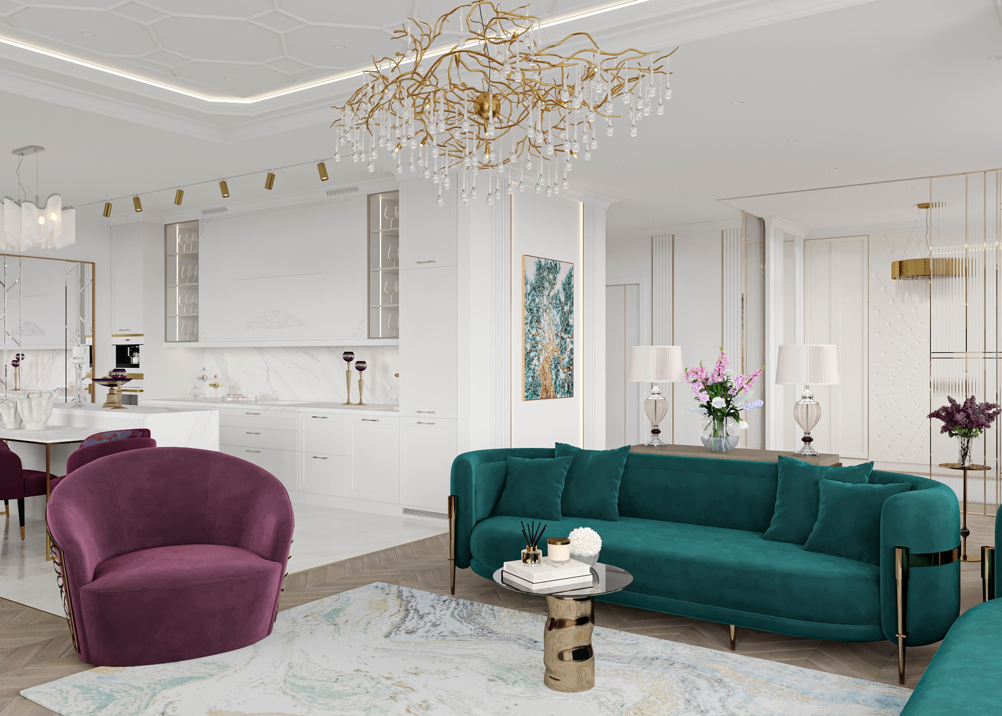 ЖК СЕРДЦЕ СТОЛИЦЫ (МОСКВА) 164 КВ.М. Irina Balykina — Interior 3D Visualisation