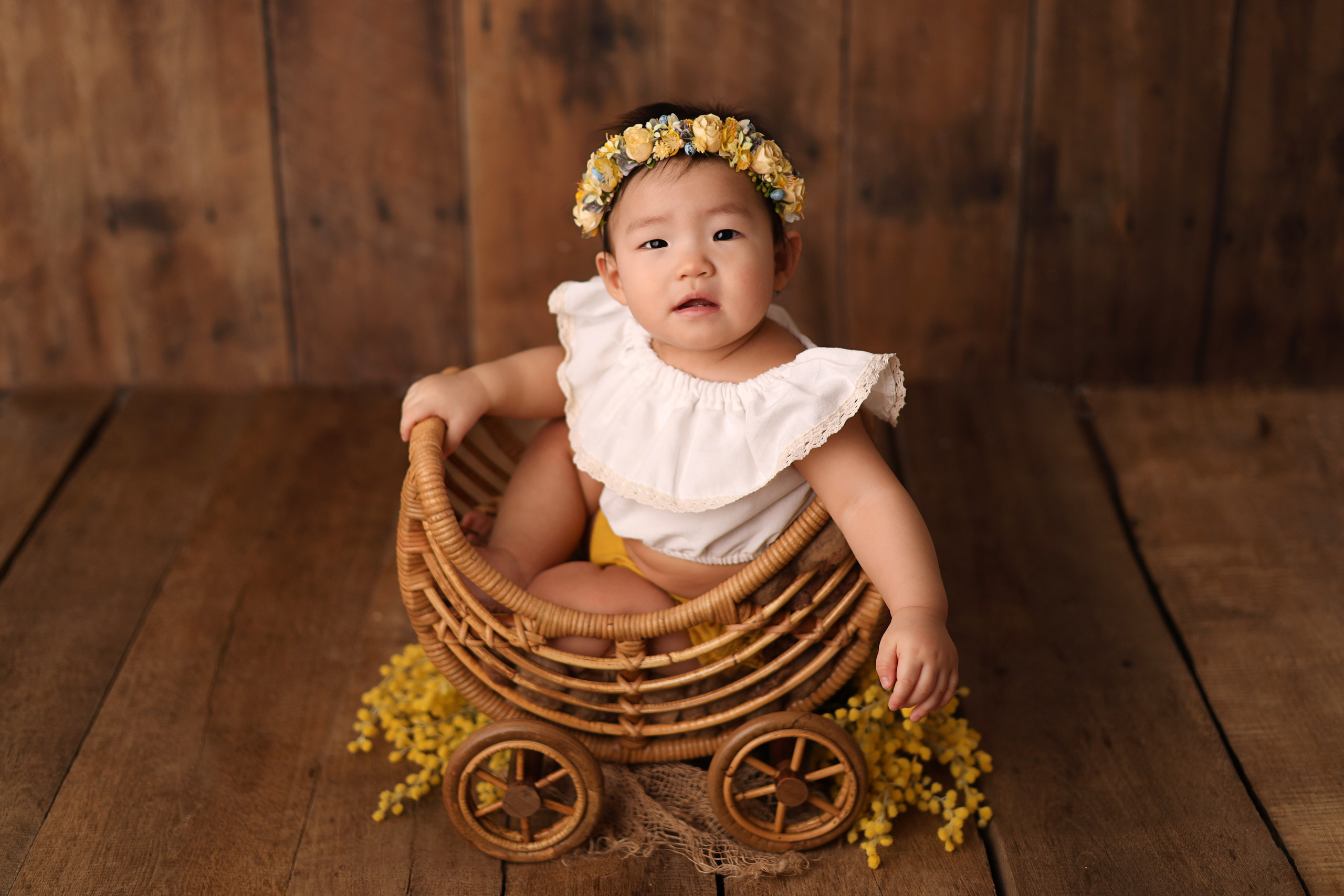 Фотосъемка одного годика Валерии. Фотограф новорожденных Москва. Ньюборн фотограф Москва