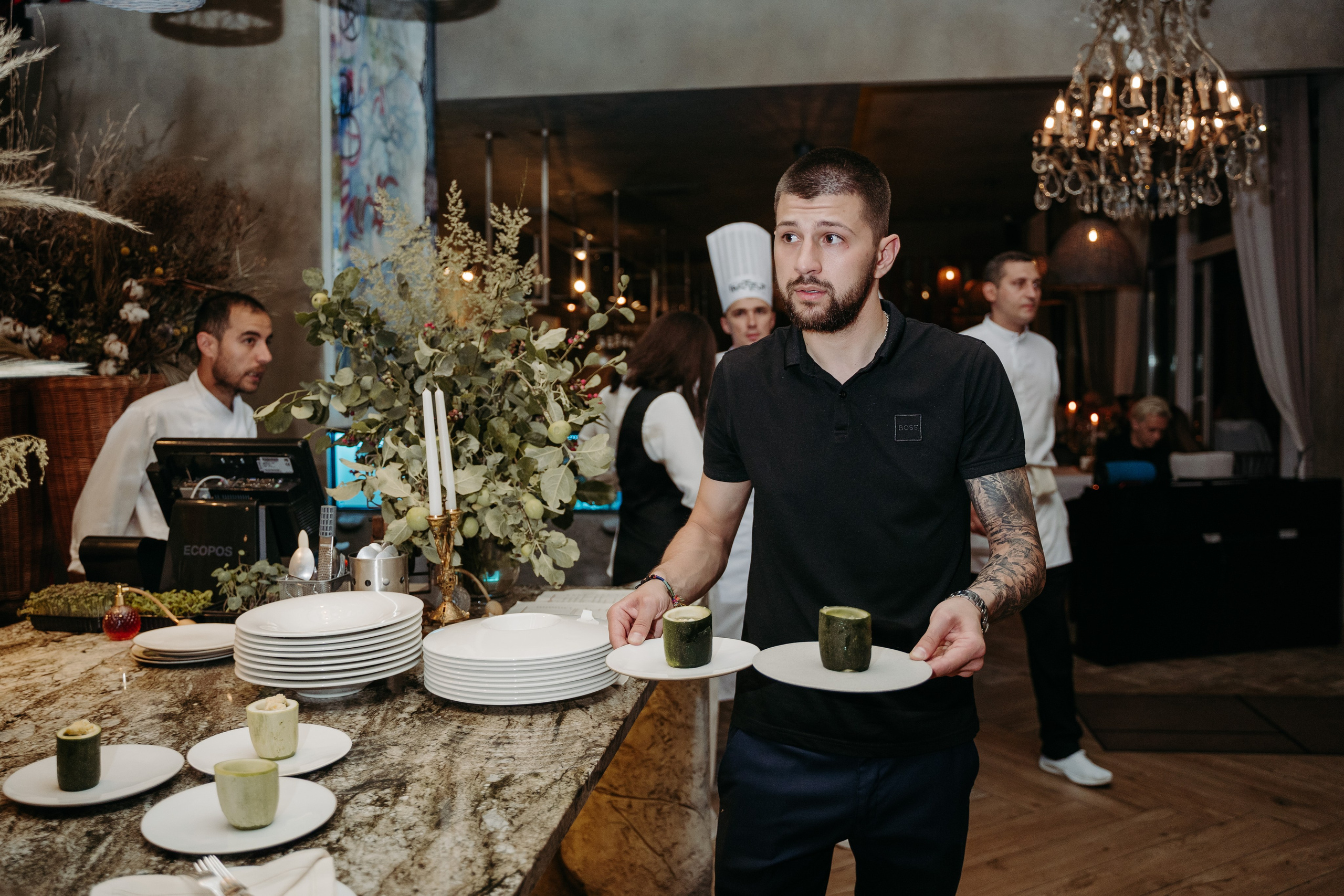 Открытый ужин с Mishlen Шеф Поварами. Репортажный и свадебный фотограф в Москве Рая Небогатова