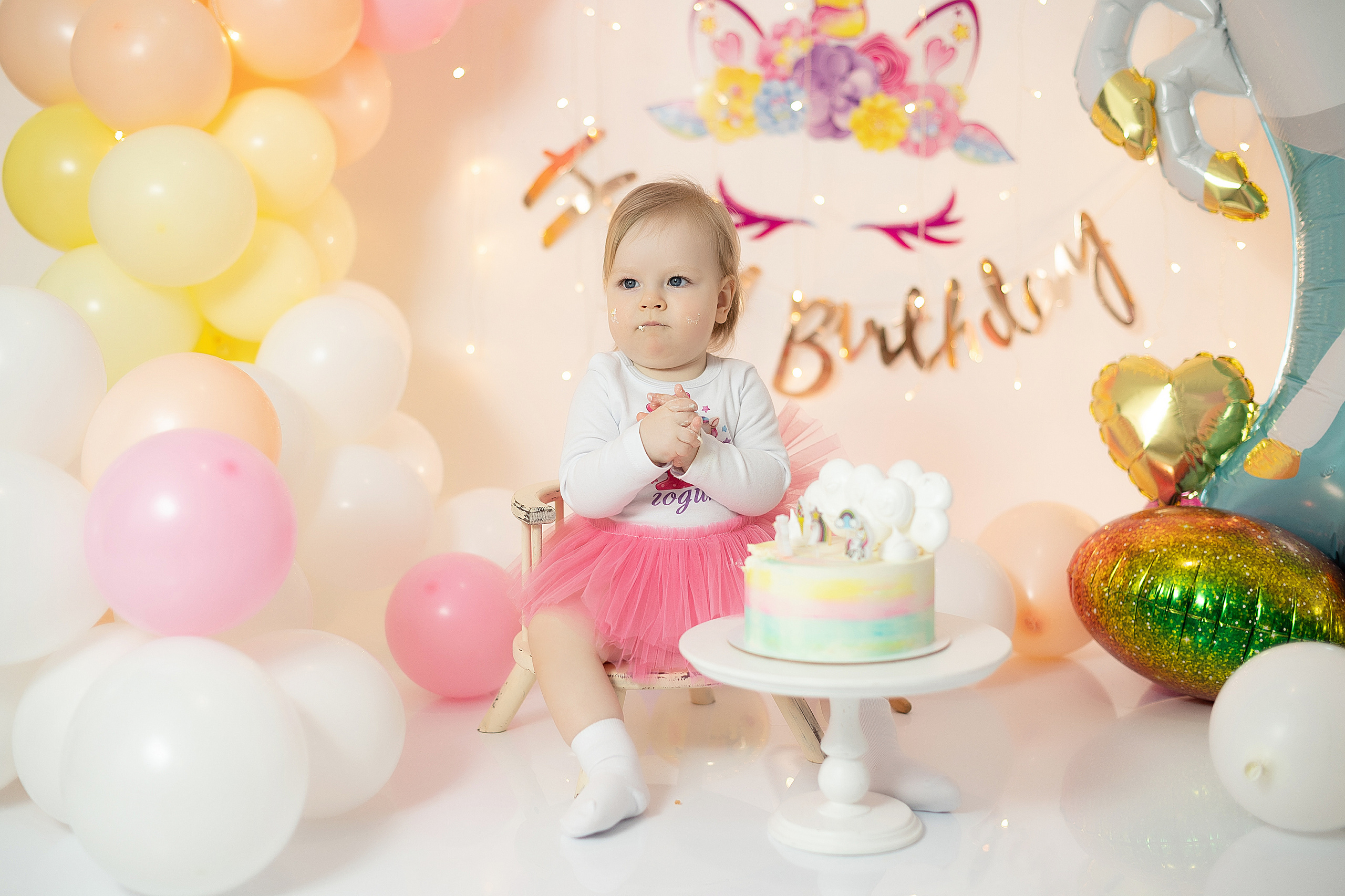 Первый годик Катюшке. Детский и семейный фотограф в Красноярске. Фотосессии новорожденных малышей до 1 месяца