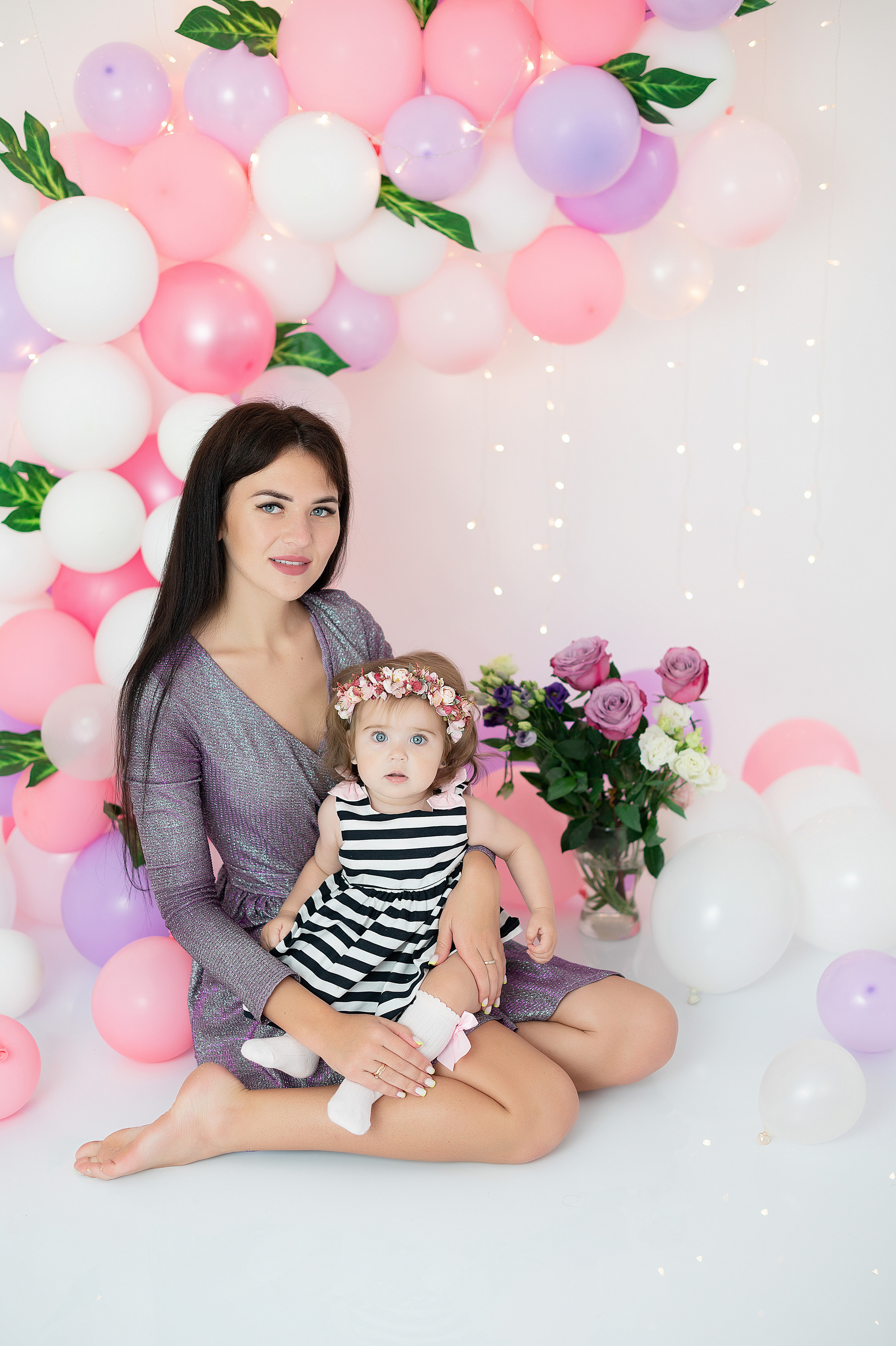 Первый годик Эвелине. Детский и семейный фотограф в Красноярске. Фотосессии новорожденных малышей до 1 месяца