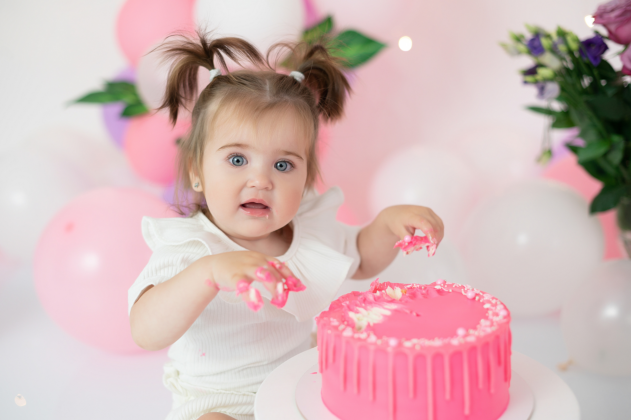 Первый годик Эвелине. Детский и семейный фотограф в Красноярске. Фотосессии новорожденных малышей до 1 месяца