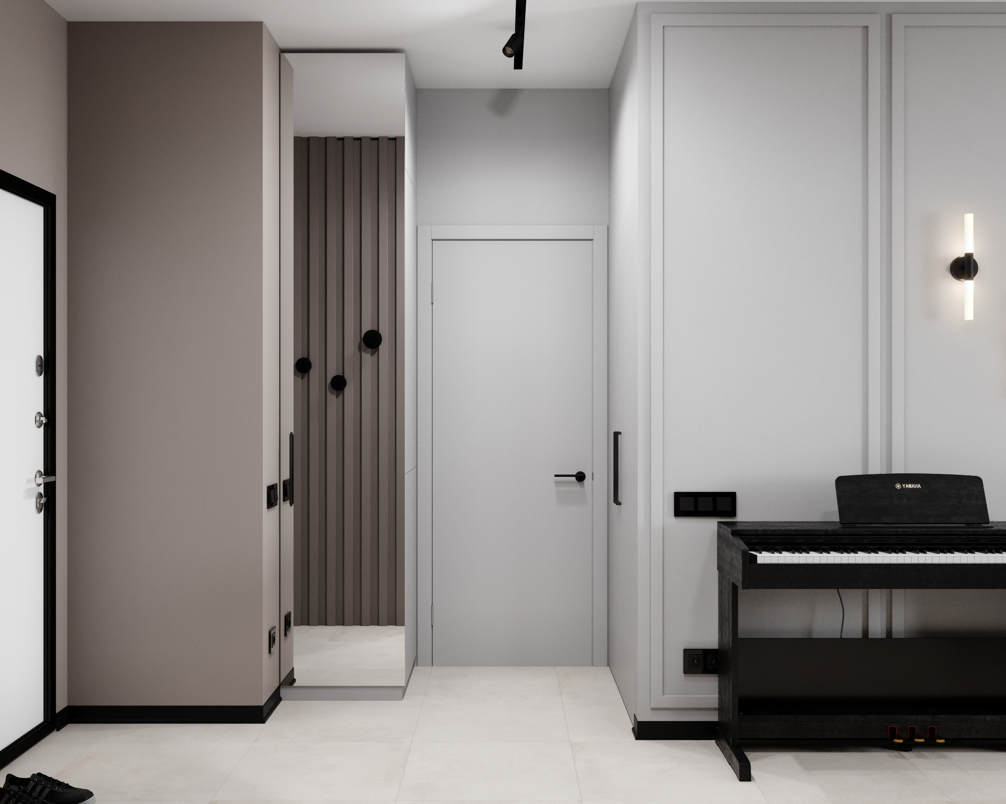 Однокомнатная квартира-студия в Москве 42 м. кв. Студия Дизайна интерьера Tsvetdesign. Дизайнер в Санкт-Петербурге