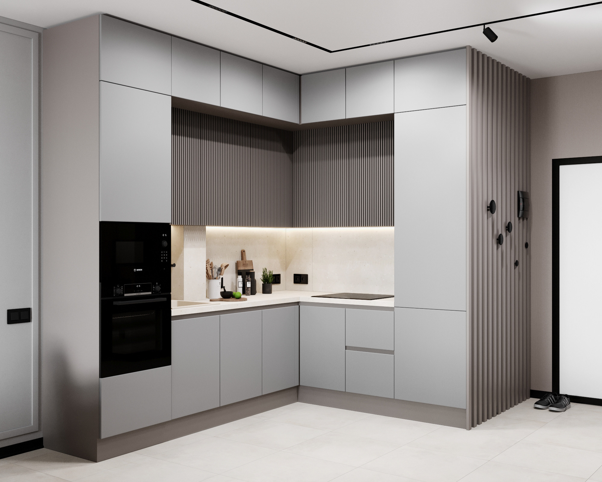 Однокомнатная квартира-студия в Москве 42 м. кв. Студия Дизайна интерьера Tsvetdesign. Дизайнер в Санкт-Петербурге