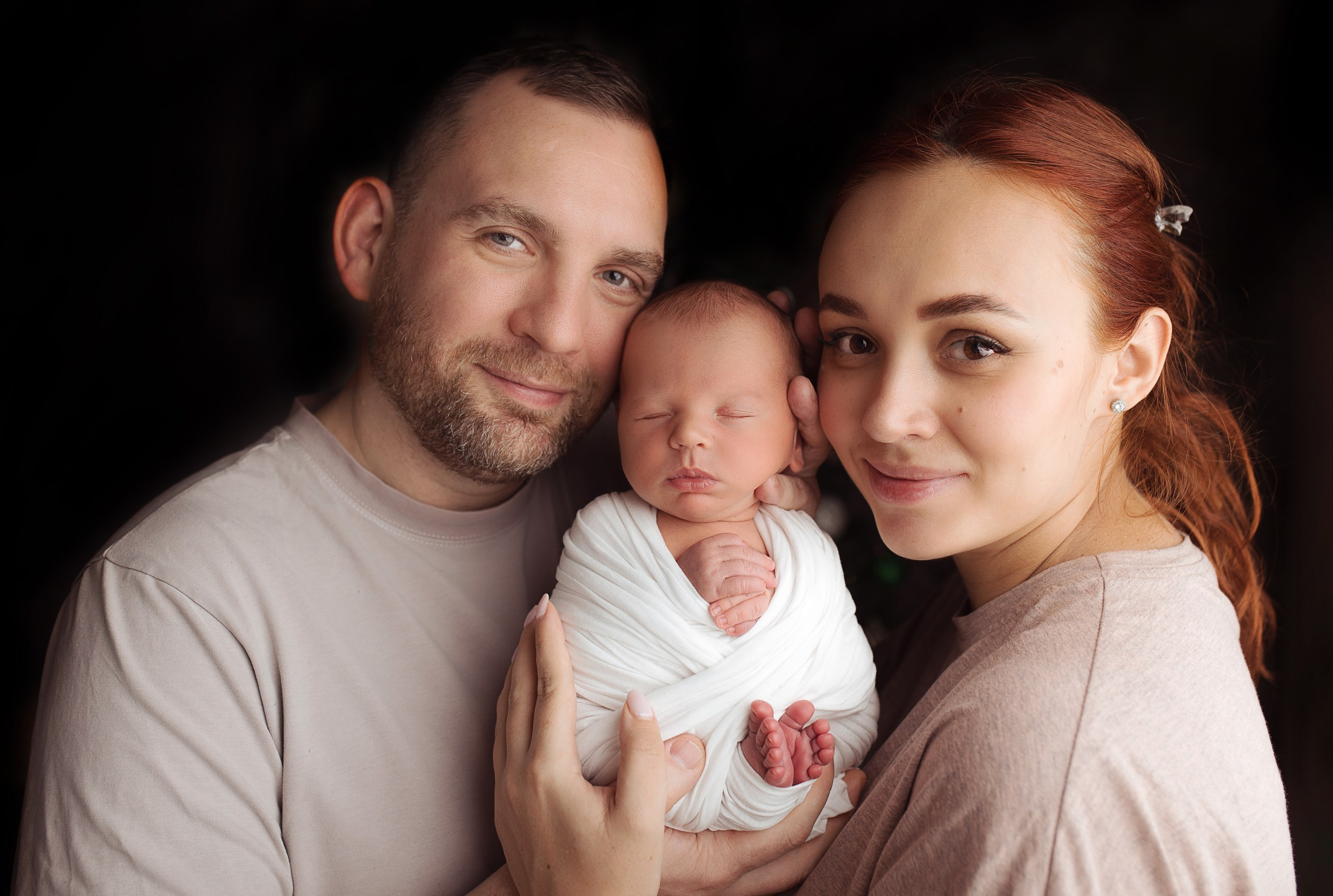 С родителями. Фотограф беременности, новорожденных Москва. годики под ключ