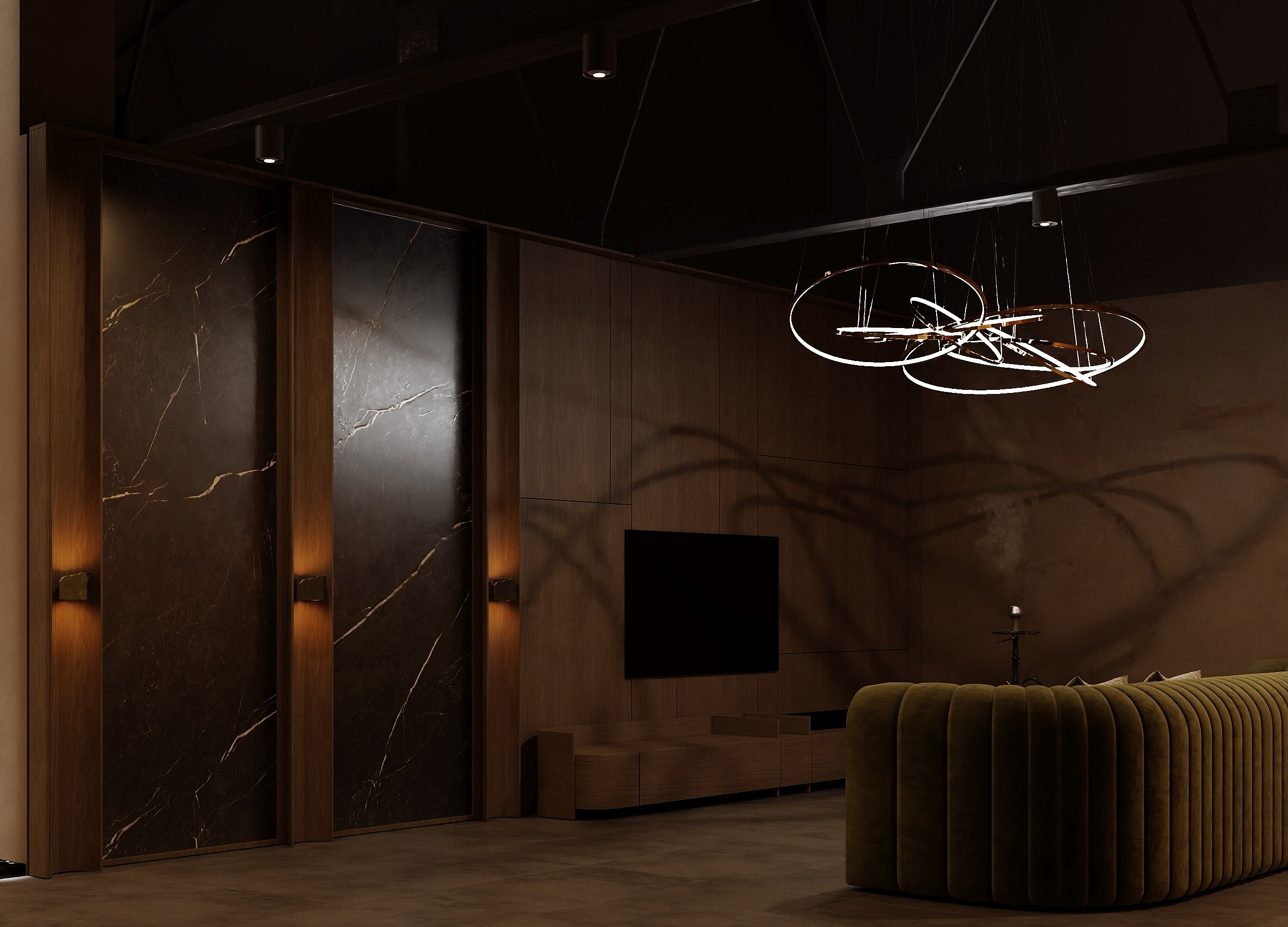 Кальянная Oazis Lounge. Студия дизайна интерьера в Москве T.Art Design