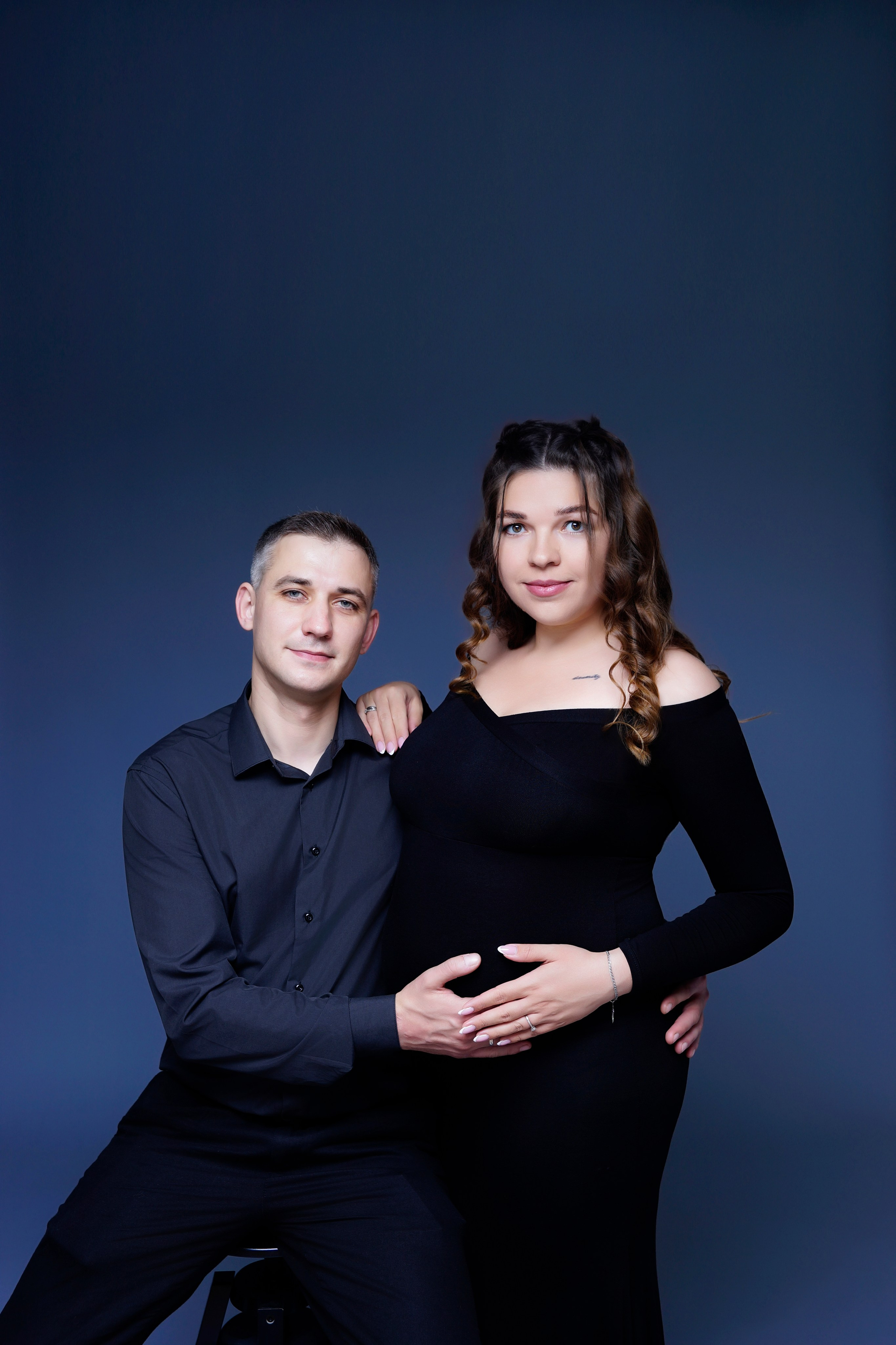 Съёмка беременности в моей фотостудии «НЕБО». Женский фотограф в Химках Алёна Ленёва