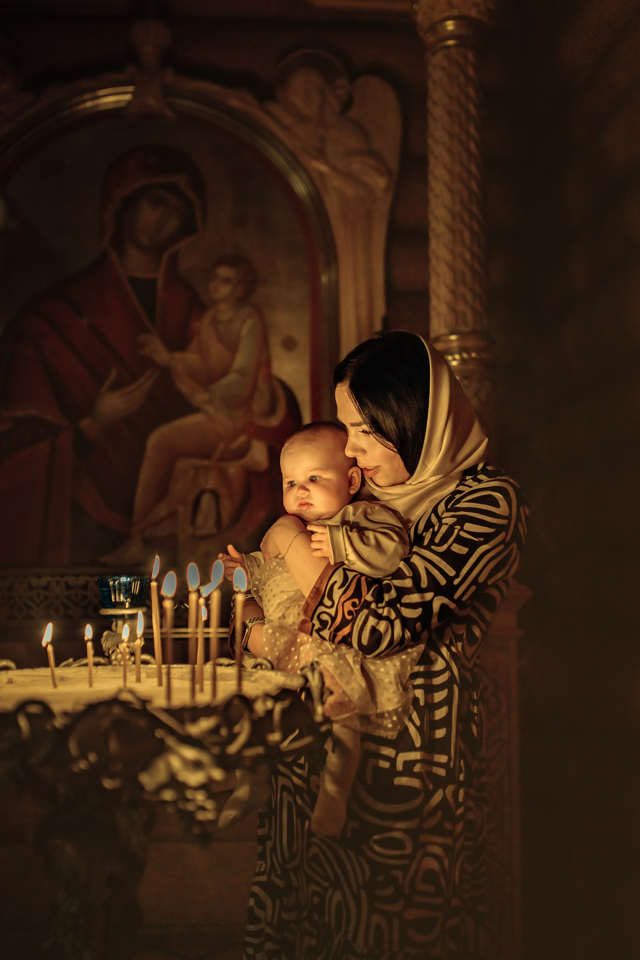 Таинство крещения Софии, апрель 2024