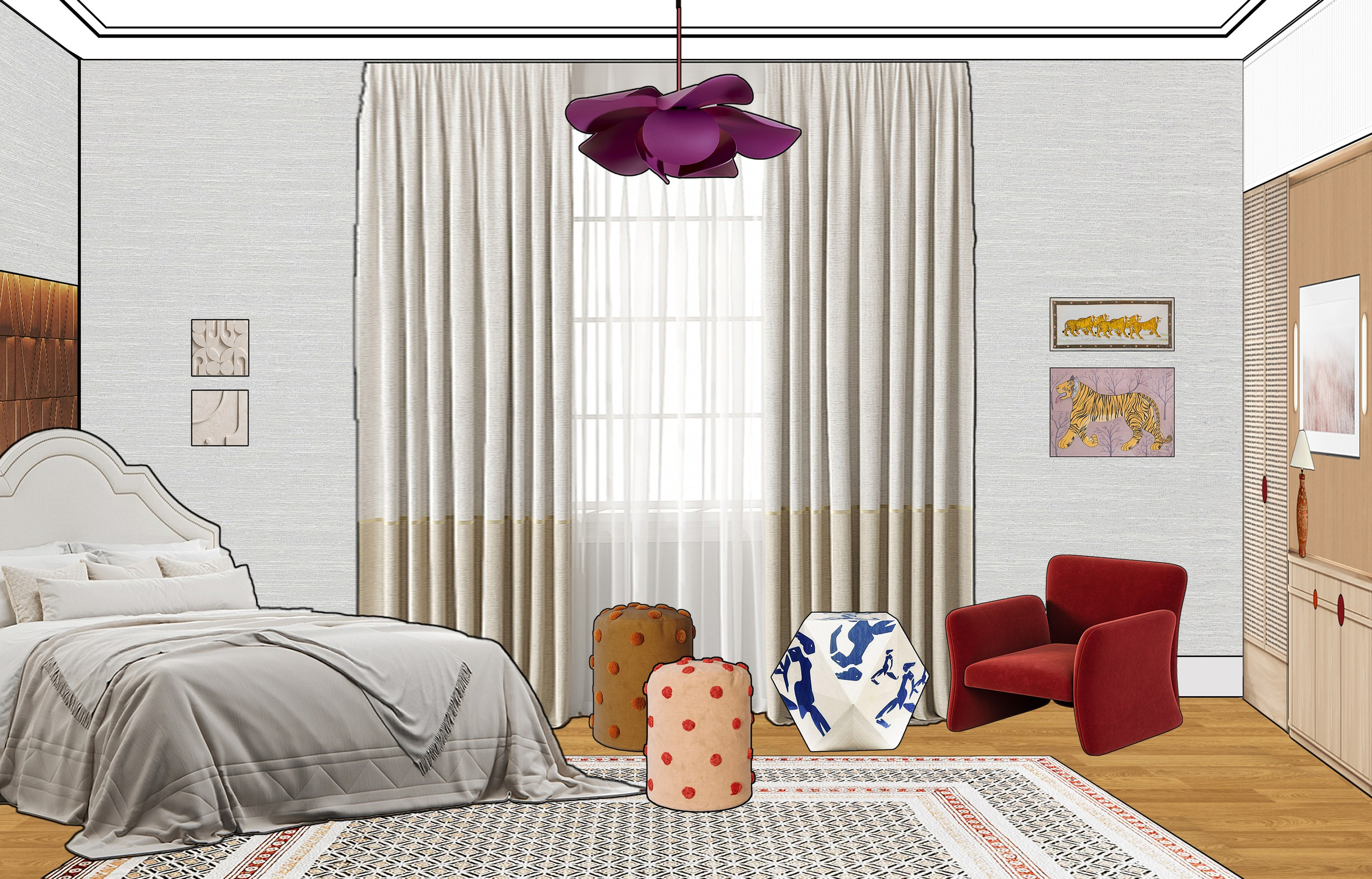 Various projects for decorating individual rooms. SHAIMERDINOVA INTERIORS