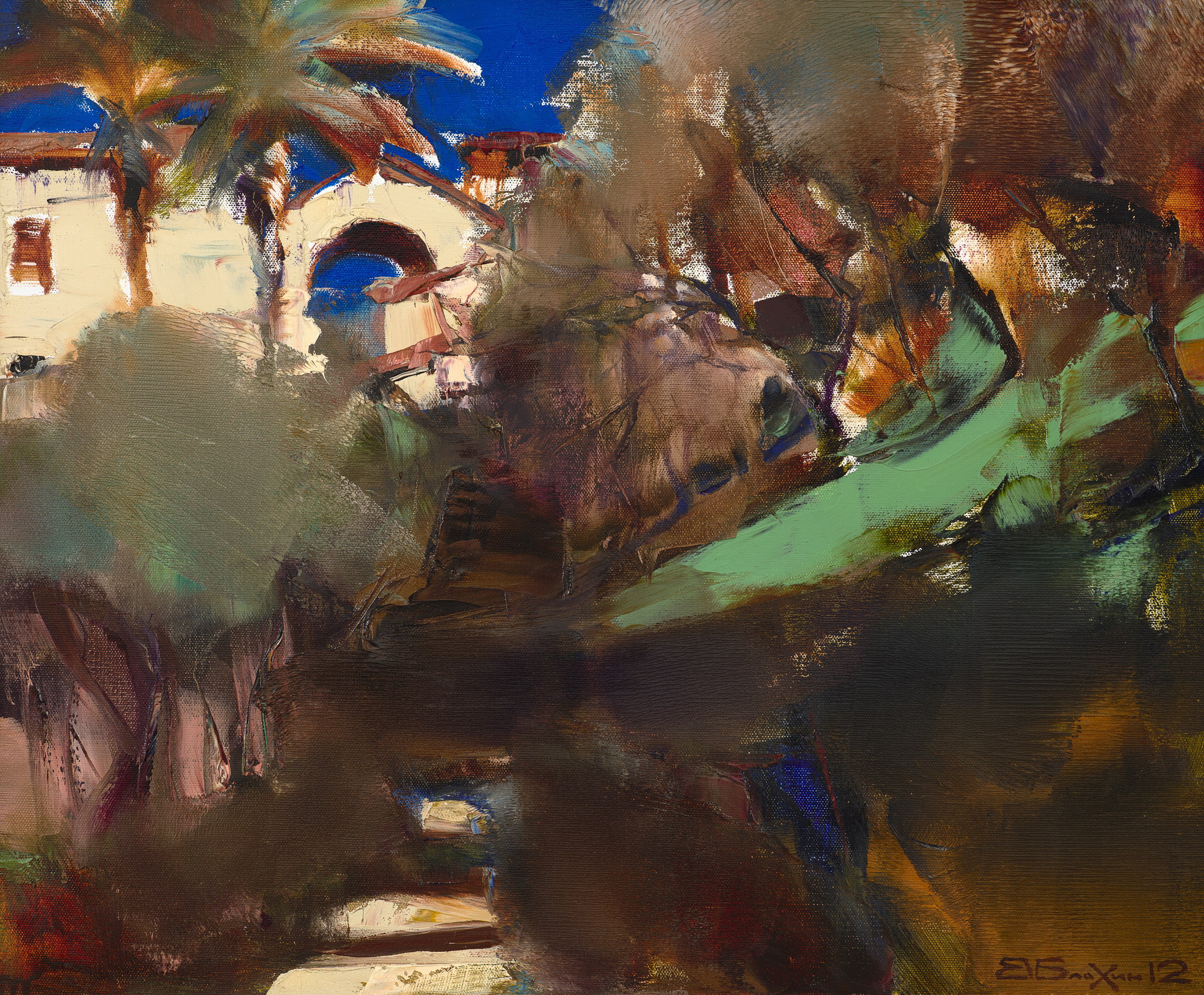 «Черногория. Оливковая роща» - художник Валерий Блохин (холст, масло, 50x60см, 2012)