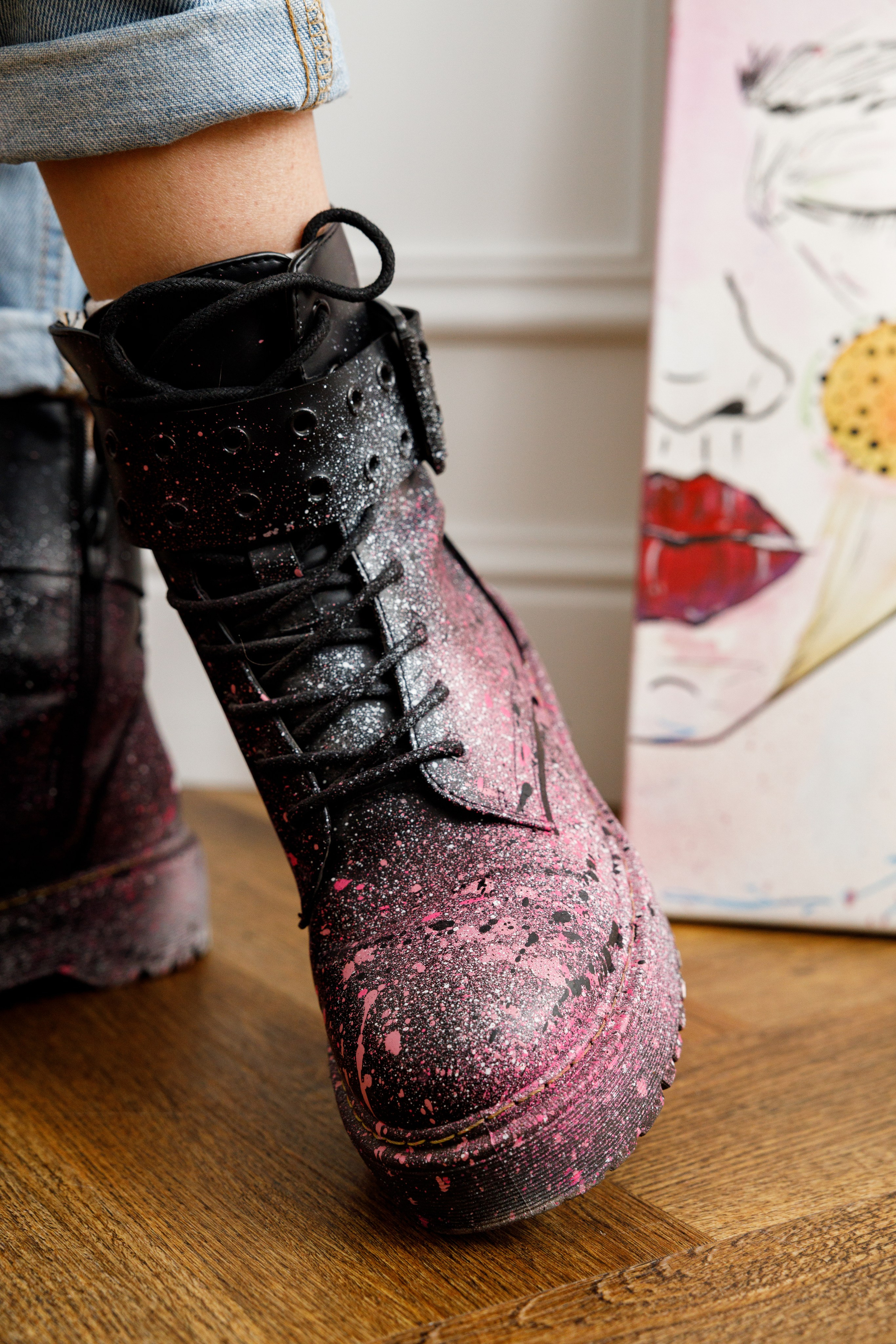 Роспись одежды и обуви. Художник Якимова Юлия картины в интерьер и предметы декора