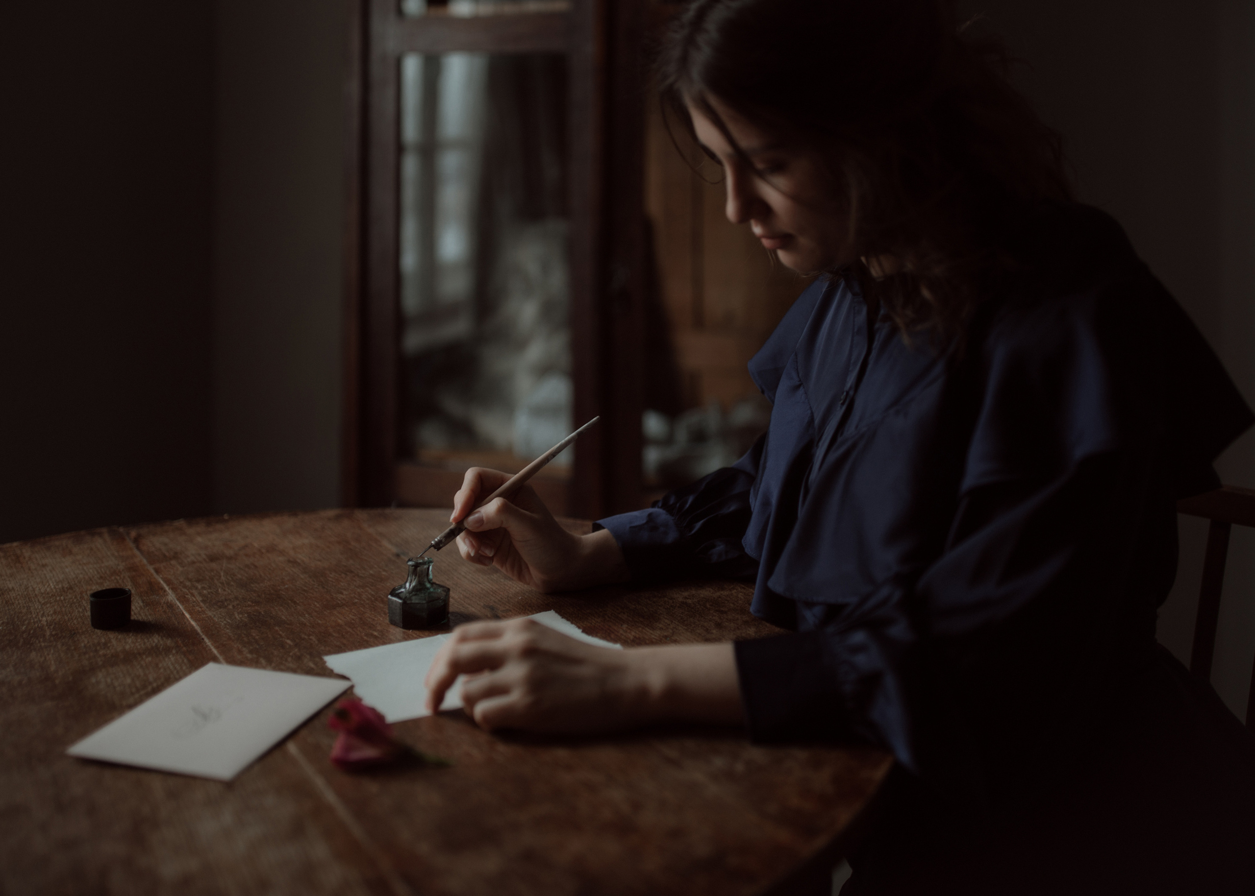 Фотосессия в студии в зимнее время без елки. Фотограф Санкт-Петербург женский портрет Екатерина Коваль