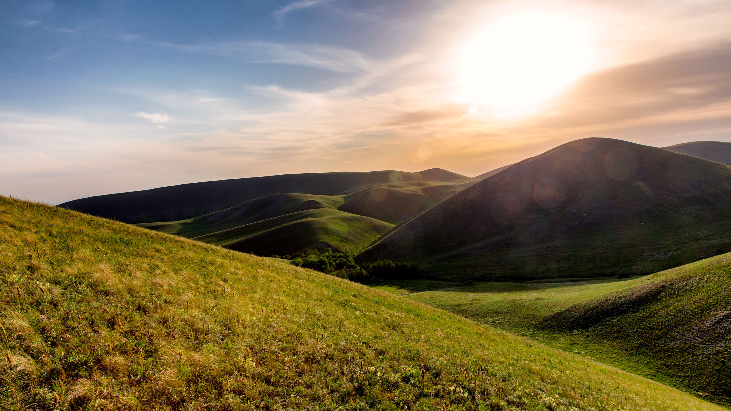 Долгие горы. Оренбургская область. Закат. Урал.