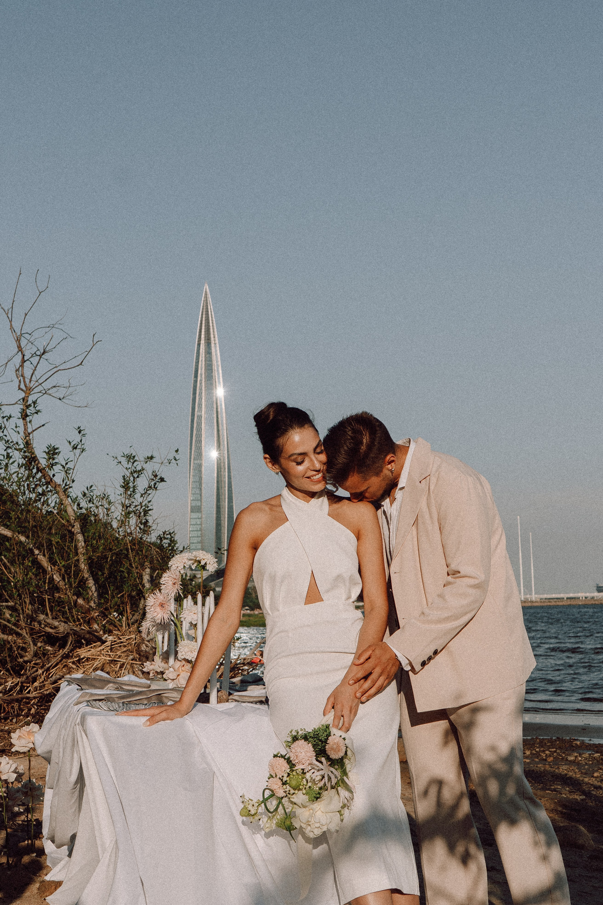 СВАДЕБНАЯ ФОТОСЕССИЯ ВЫЕЗДНОЙ ЦЕРЕМОНИИ (ФИНСКИЙ ЗАЛИВ). Профессиональный фотограф, Санкт-Петербург — Виктория Богомолова