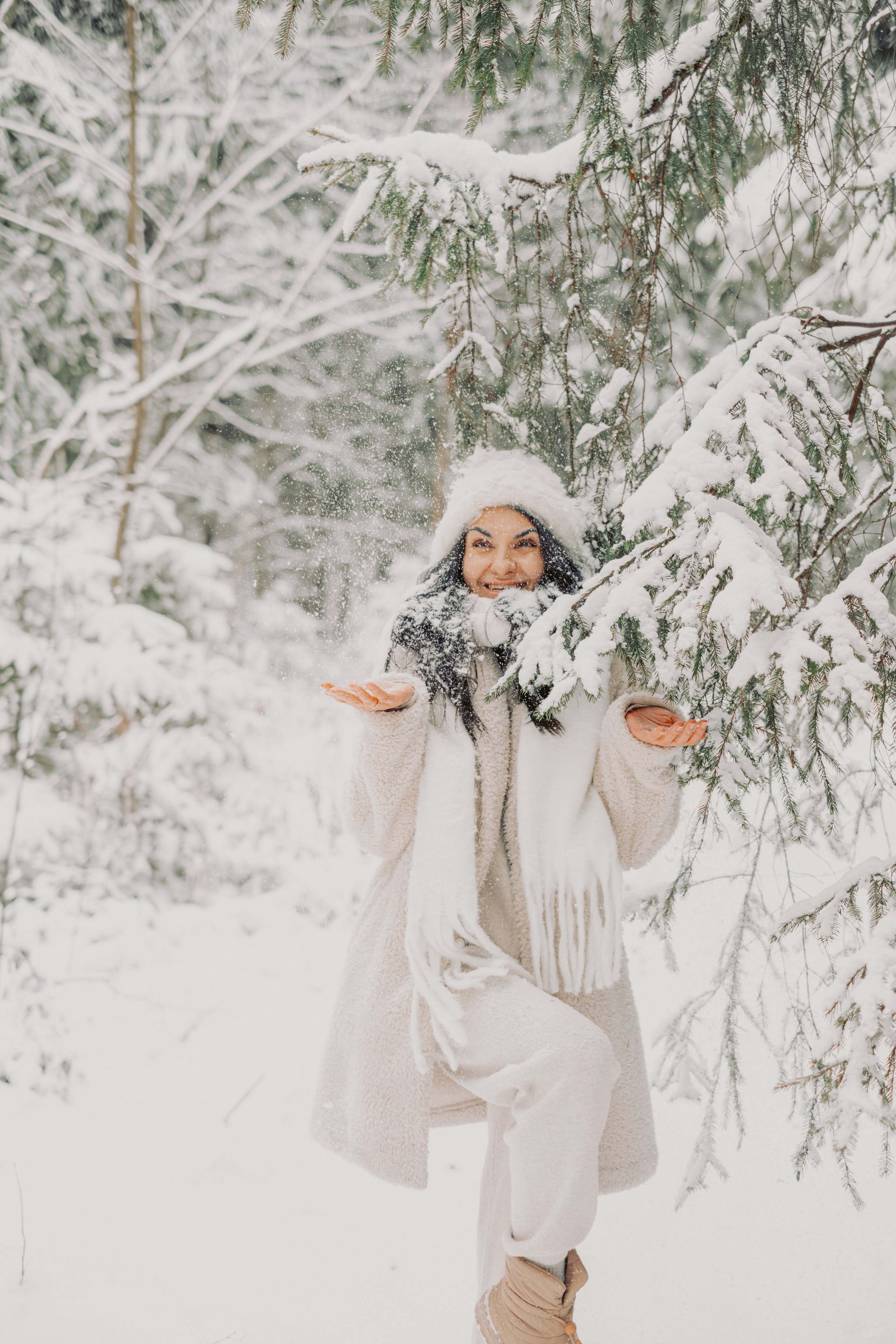 Зимняя история Яны, Леши, Мии и Фанты. Семейный и детский фотограф в Санкт-Петербурге