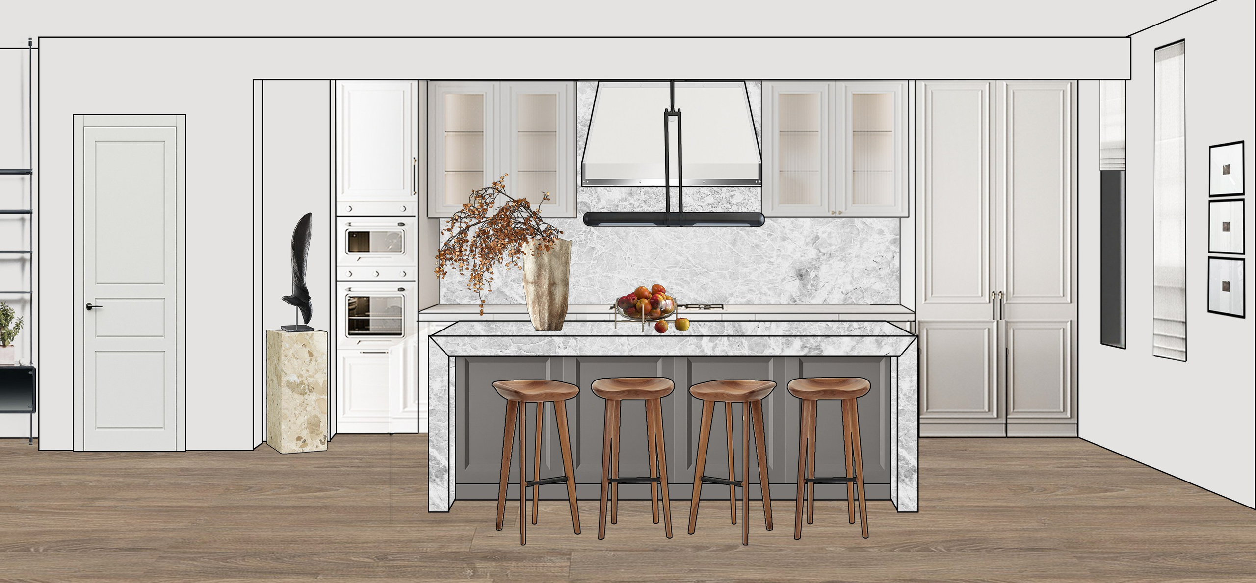 Various projects for decorating individual rooms. SHAIMERDINOVA INTERIORS