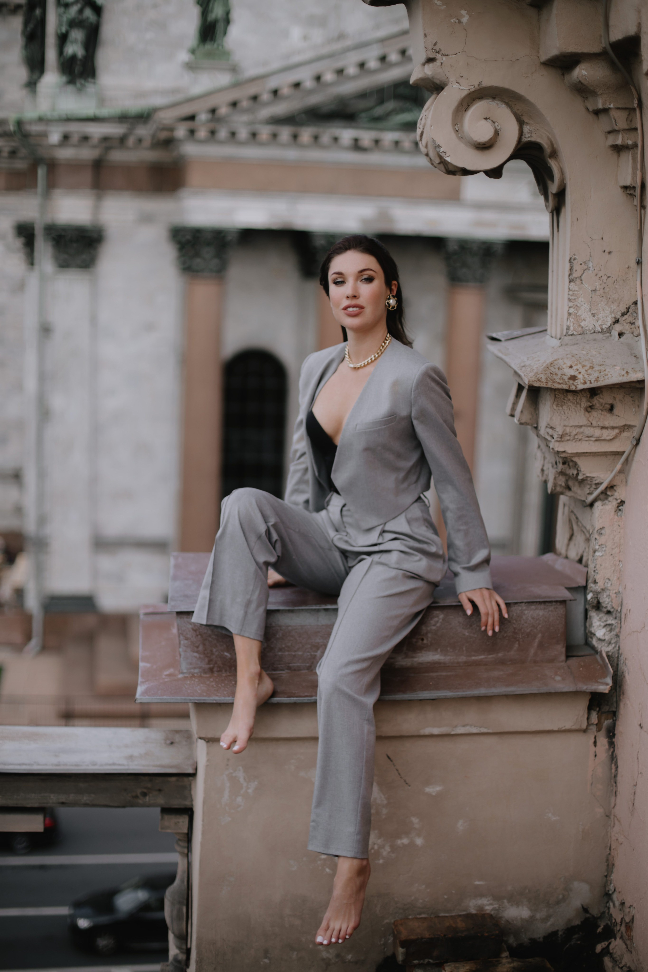 Вероника (съемка на крыше). Фотограф в Москве и Санкт-Петербурге Дарина