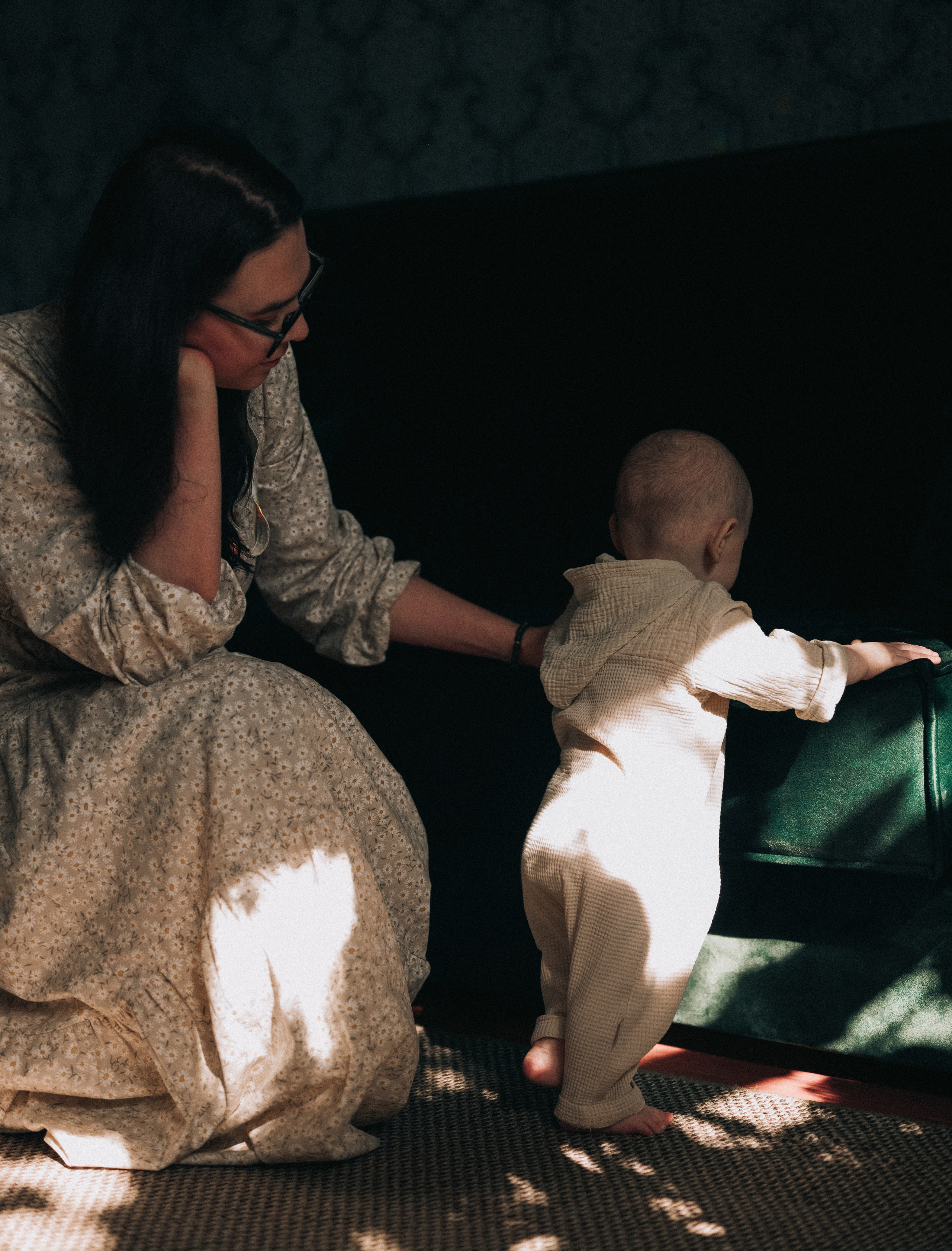 Утро мамы и малыша. Дарья и Евсей. Семейный фотограф в Москве Дарья Пузикова