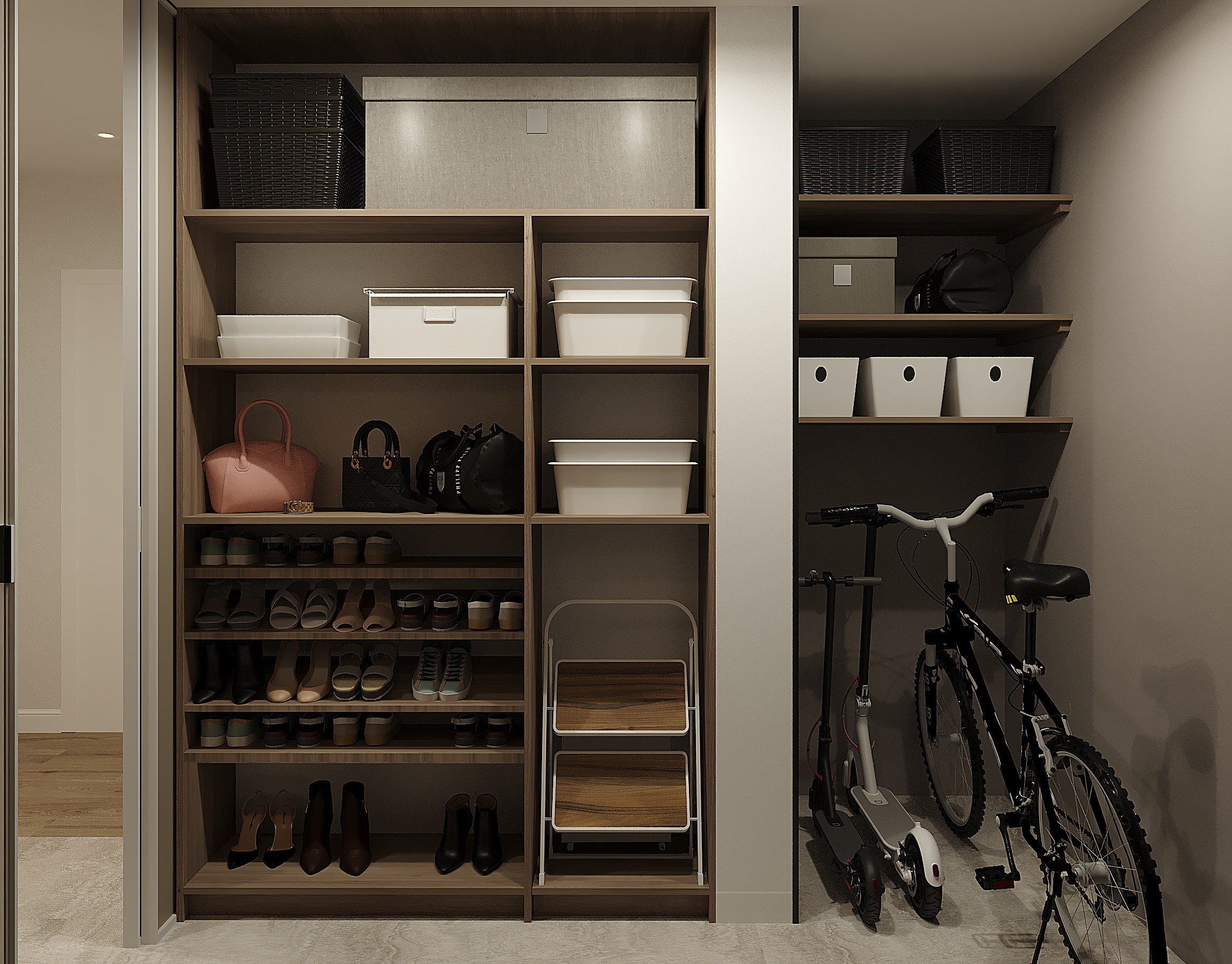 Современная квартира с элементами джапанди. Lina architector | Дизайн интерьера