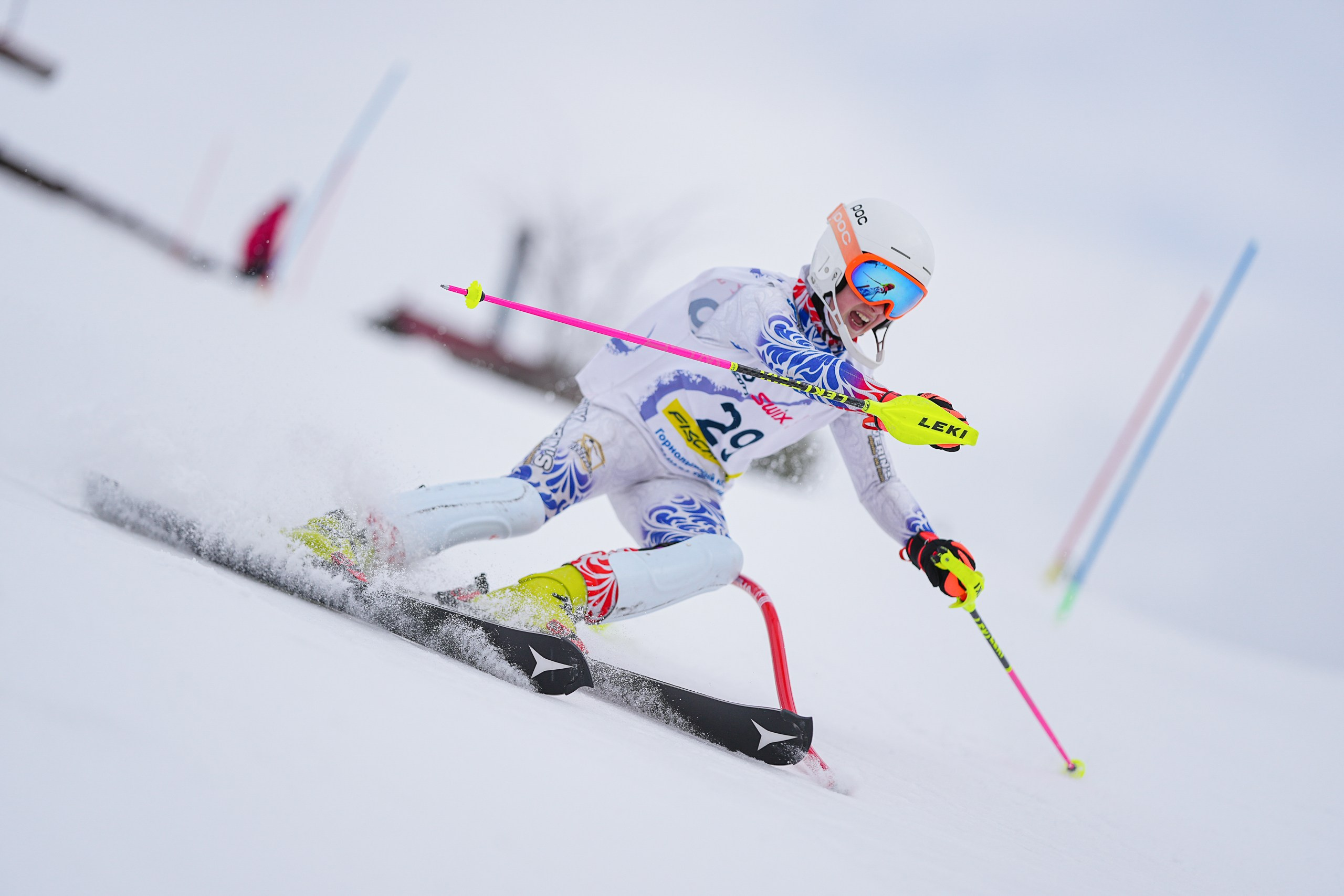 SL (Slalom) - Слалом. Соревнования по горнолыжному спорту. Московская область, Шуколово