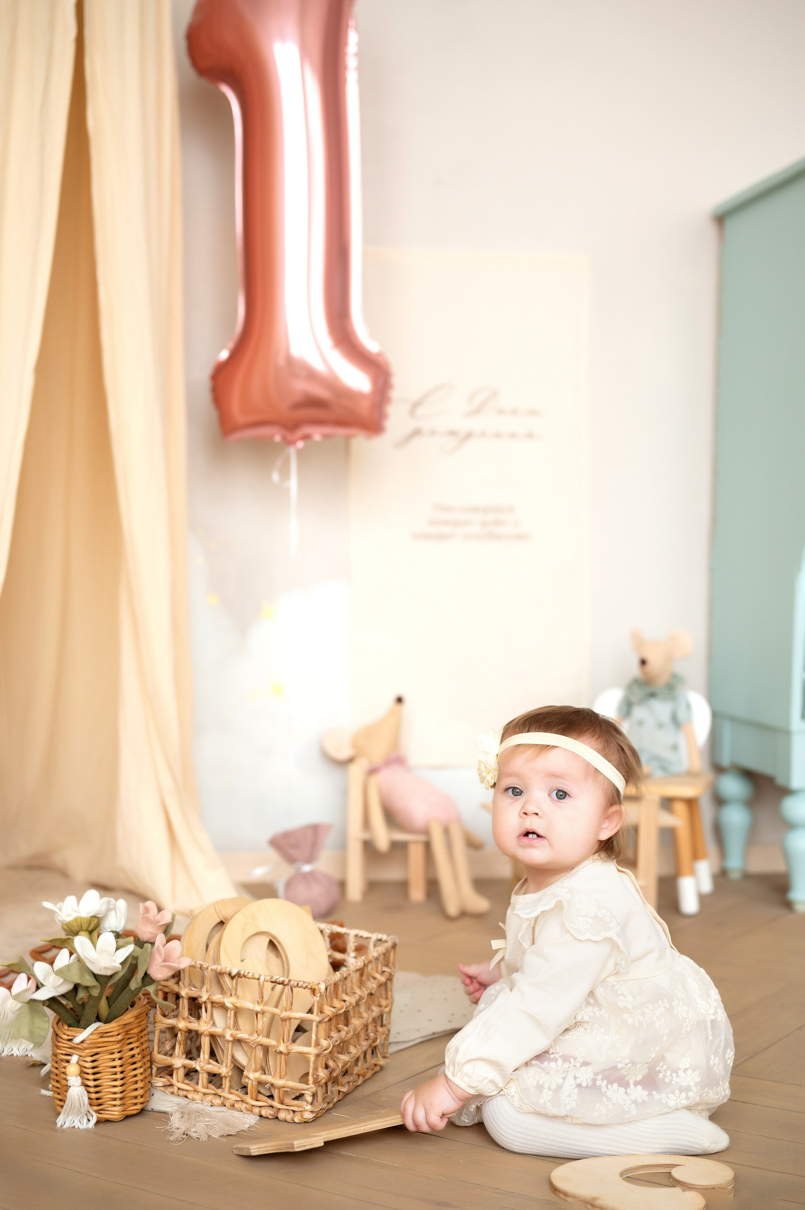 Годик Евы, фотостудия «Мечтатели». Фотограф новорожденных, семейный детский в Тюмени Татьяна Морозова