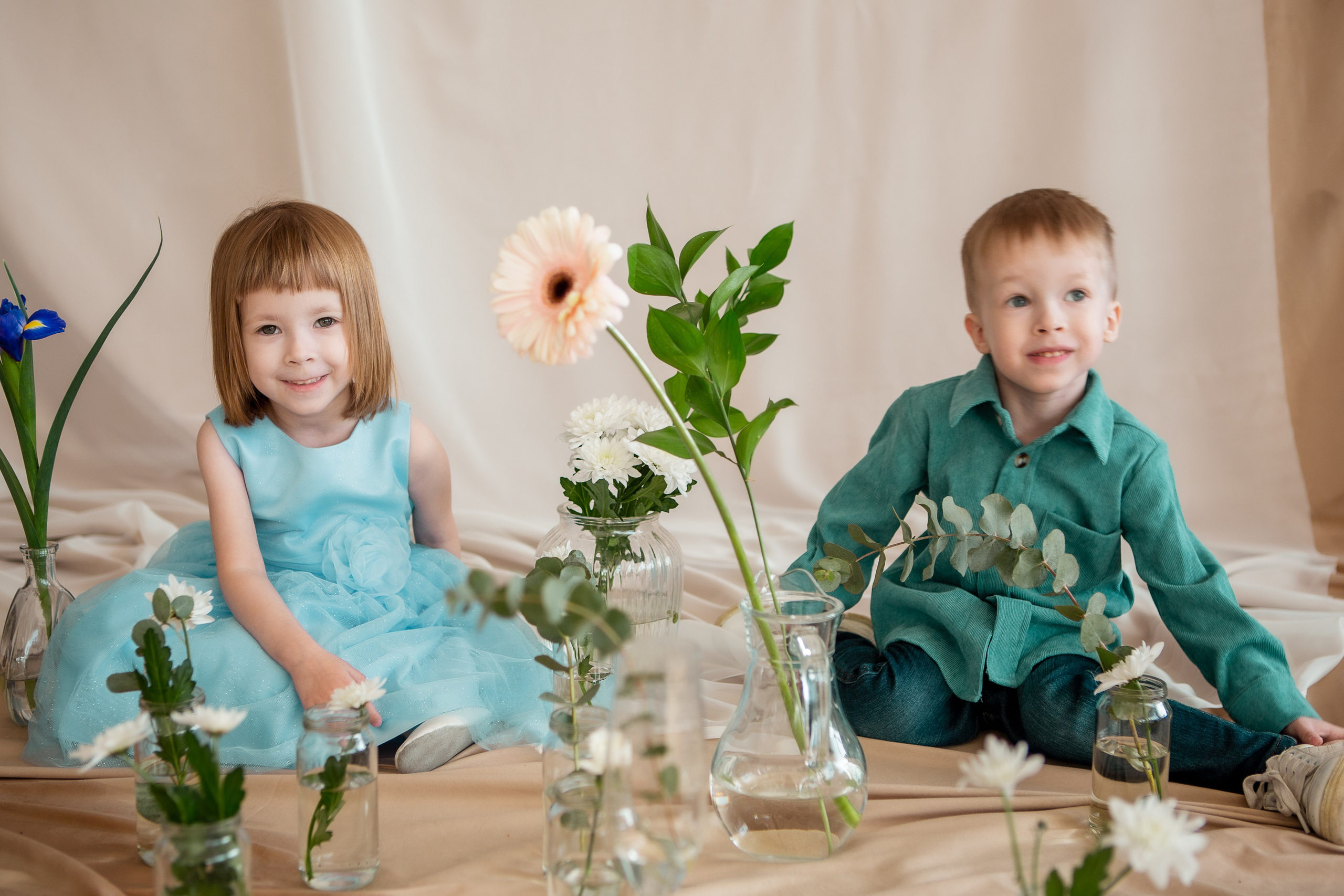 Мама и двойняшки. Фотограф Екатерина Голицына