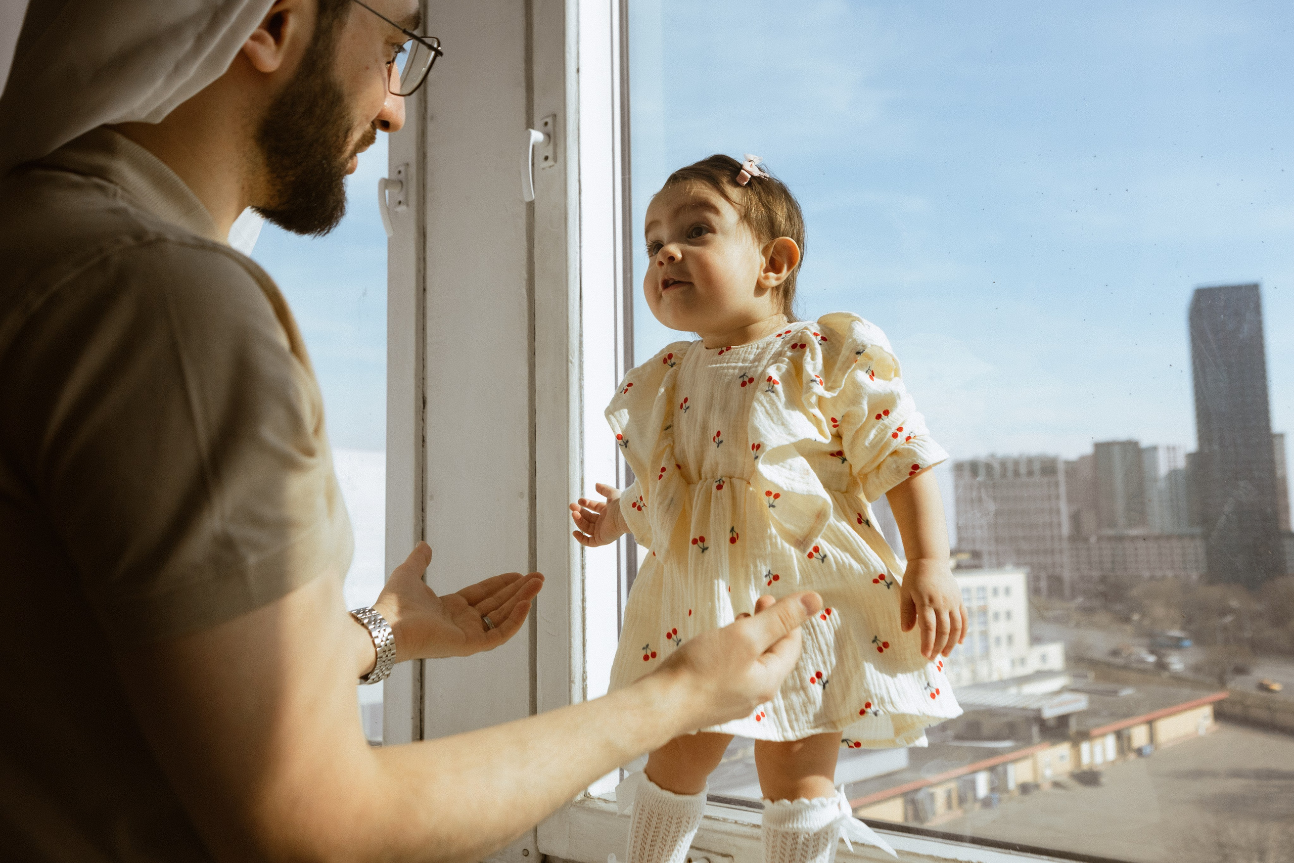 Семейная фотосессия на день рожденья девочки 1 год в студии