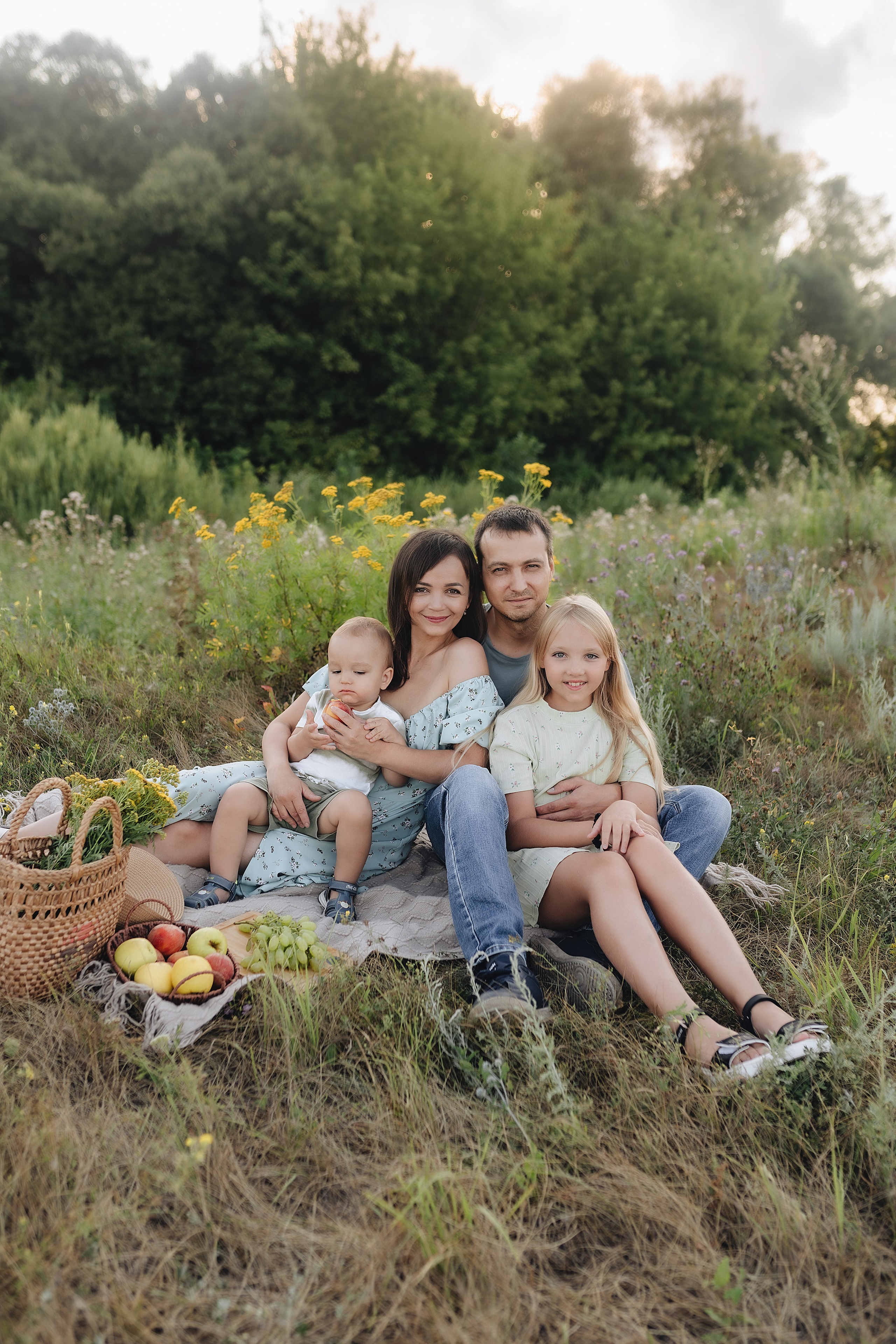Семейная съемка на закате. Фотограф Карина Шмулёва. Воронеж и область