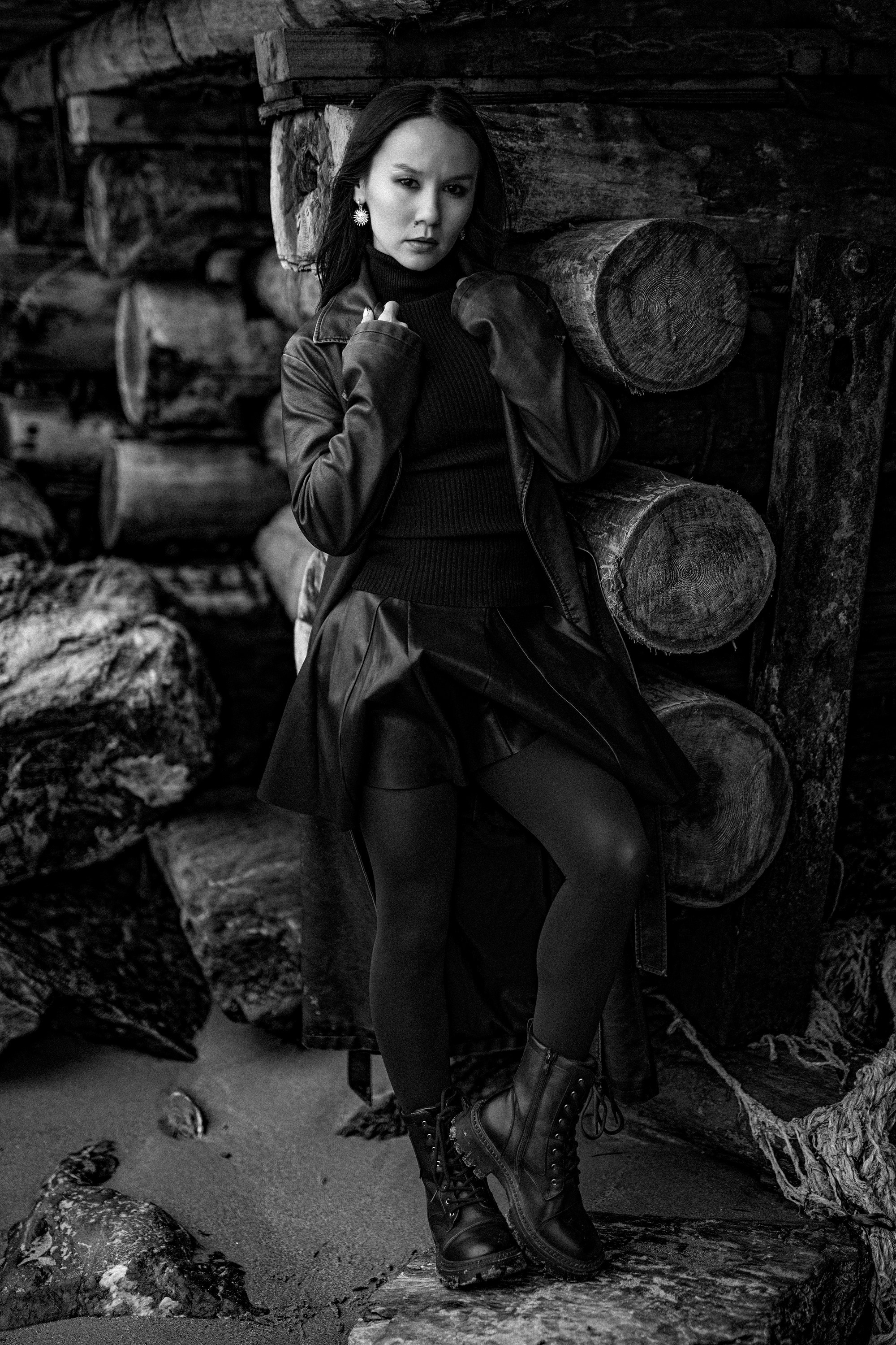 Татьяна в чёрно-белых тонах. Фотограф Андрей Серенков