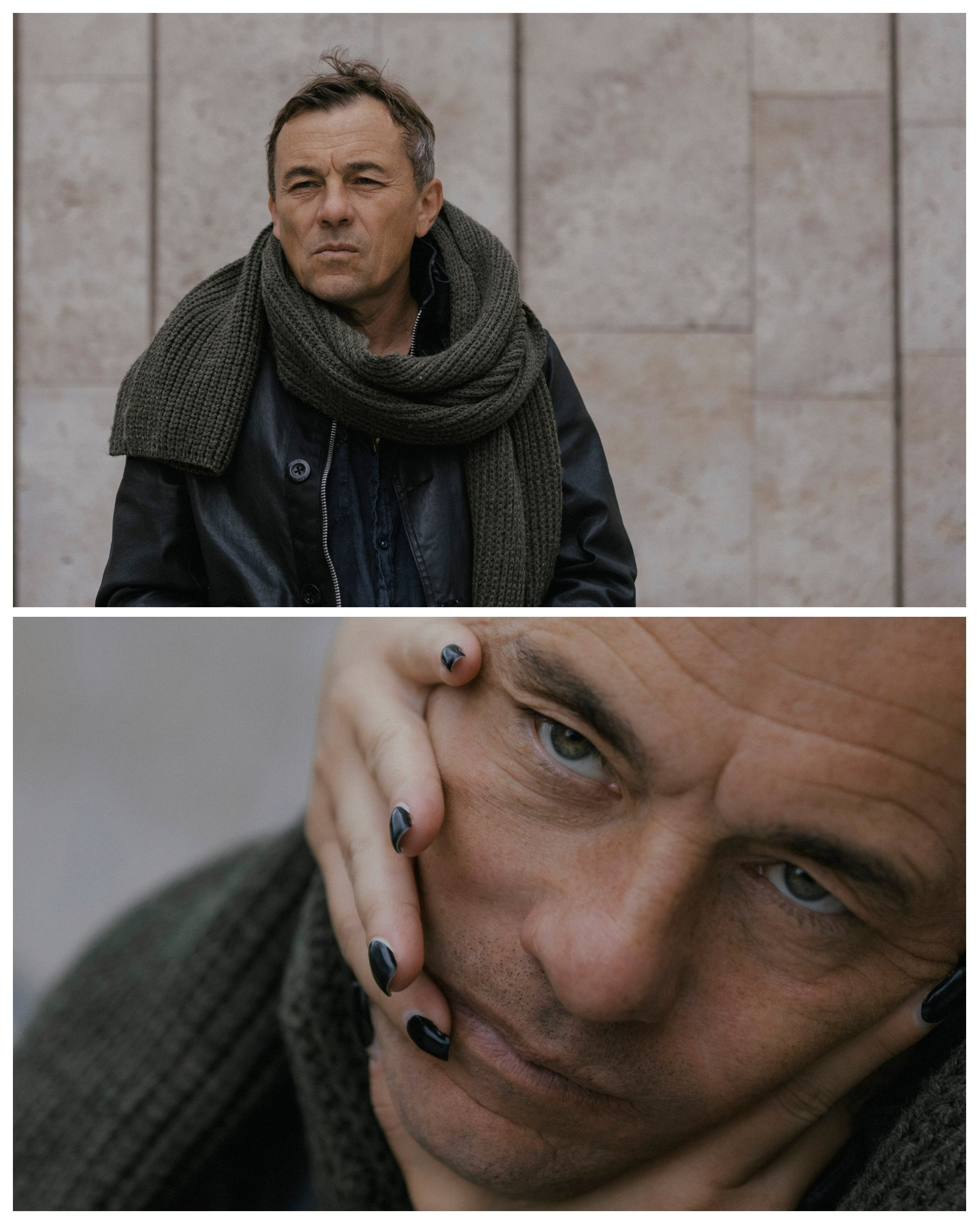 портрет взрослого мужчины на фоне стены