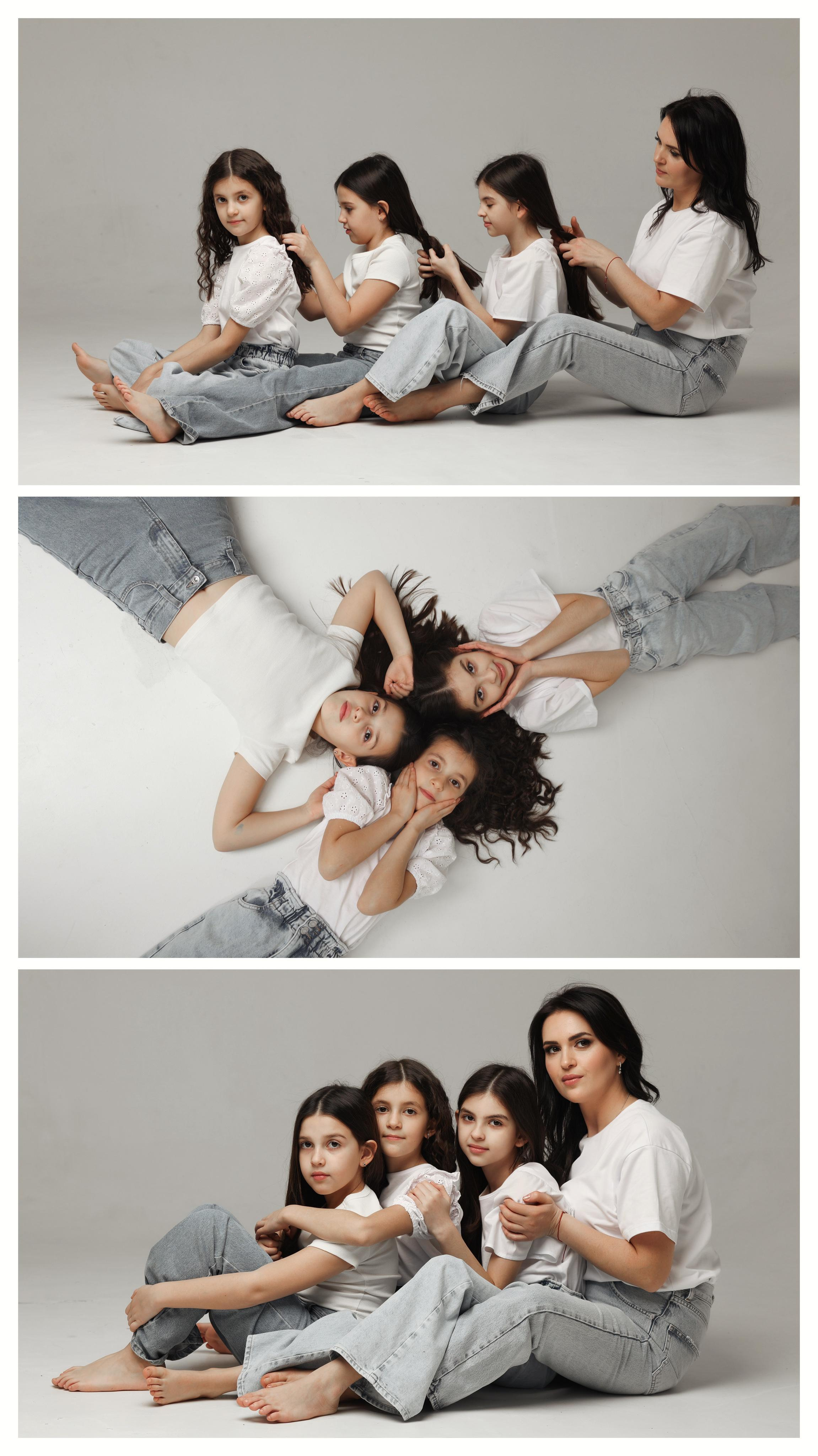 Стильная студийная фотосессия «Мама и Дочка» / семейная фотосессия. Свадебный и семейный фотограф в Сочи Денис Вялов