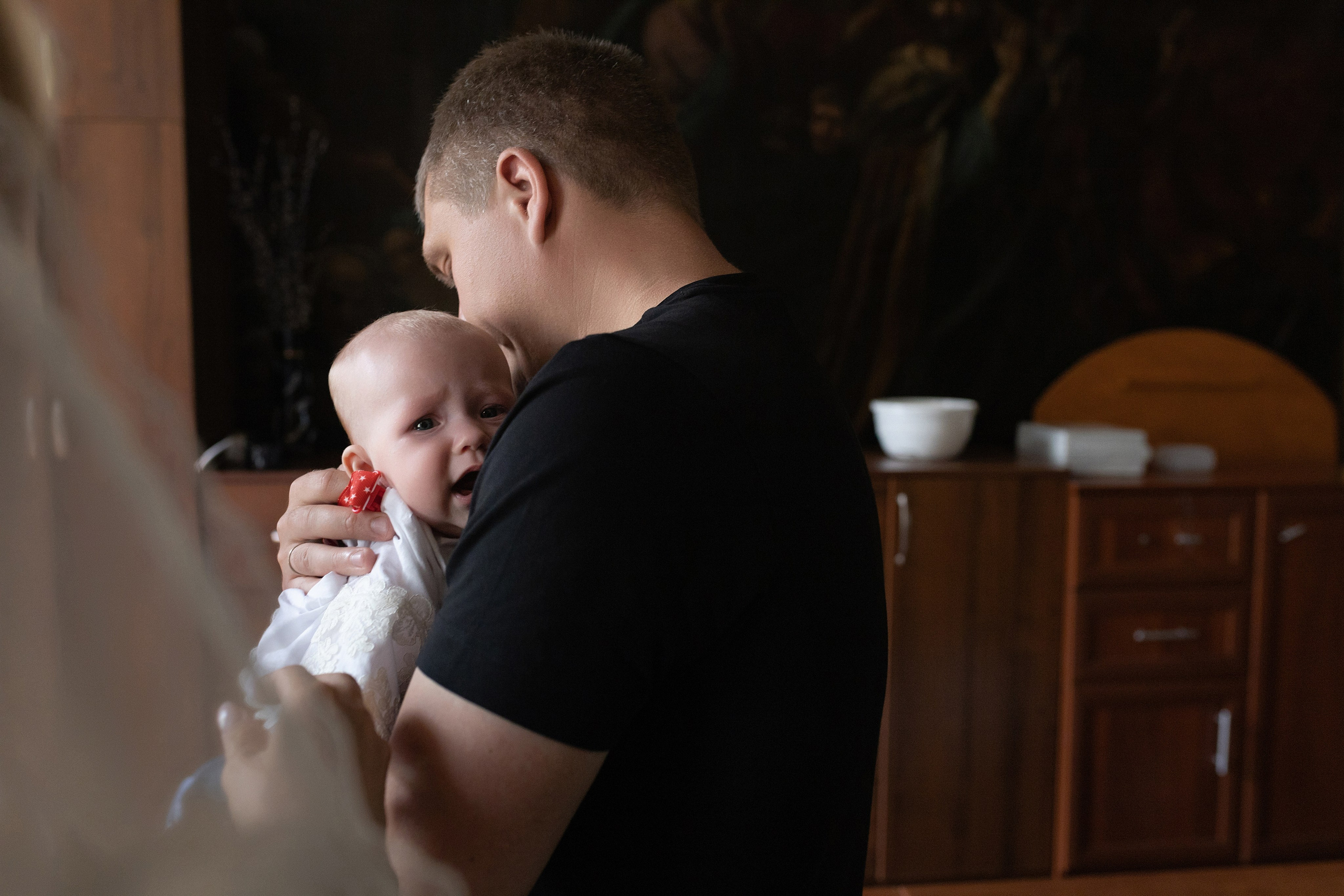 Крещение Есении в Соборе Николая Чудотворца (Лосино-Петровский). Семейный фотограф в Москве и Балашихе Гайдарова Лена