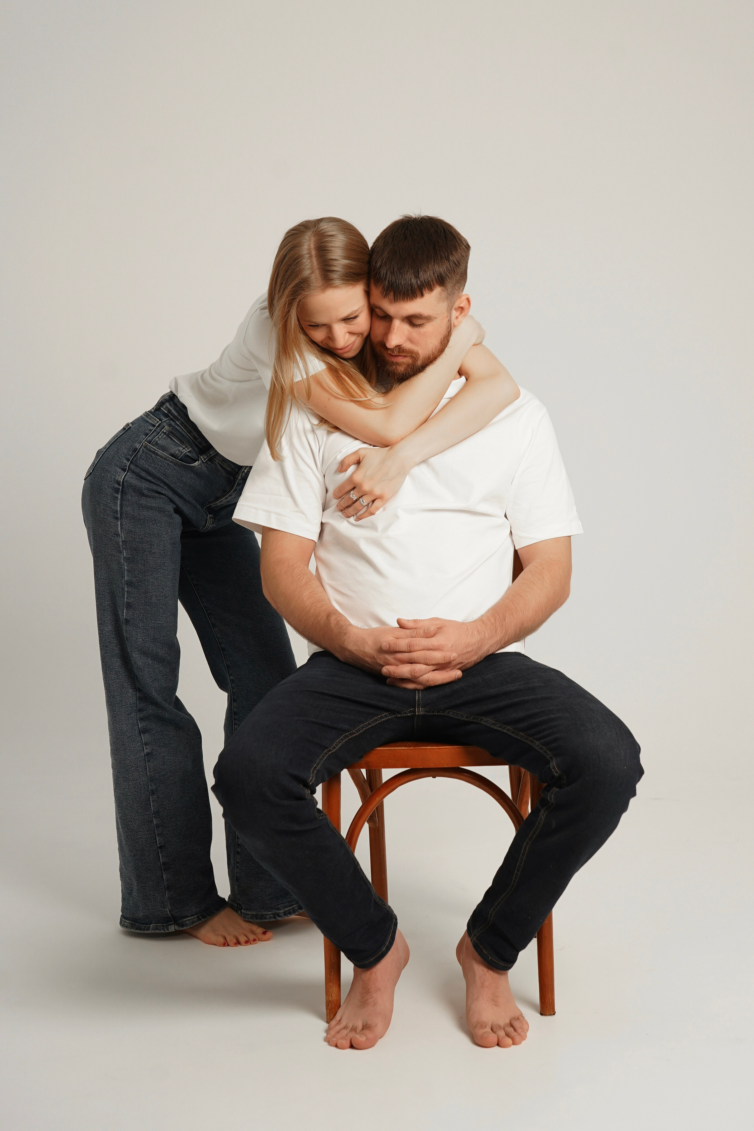 Съемка на циклораме. Юлия и Иван. Анна, фотограф Москва, Зеленоград