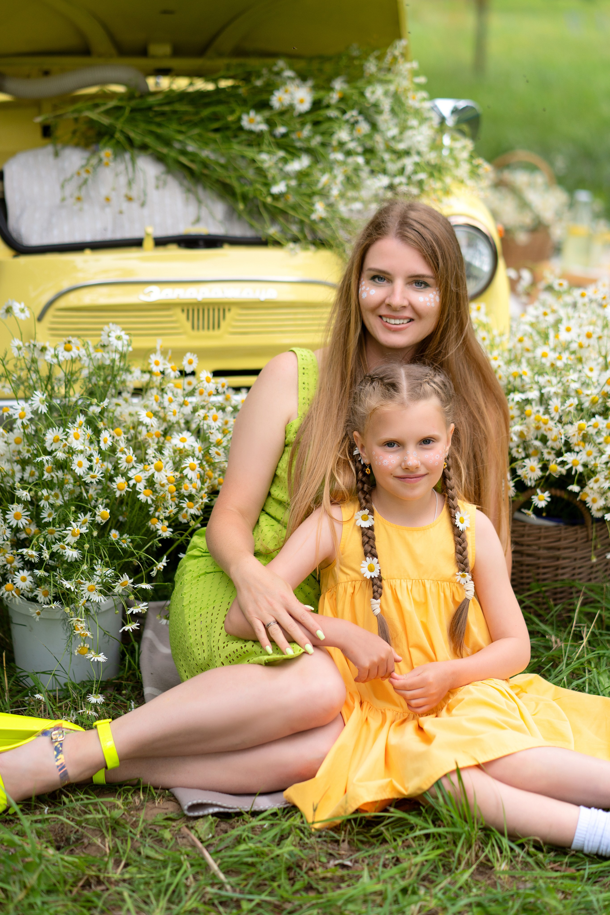 Фотодень Машина с ромашками. Семейный и свадебный фотограф Минск, Беларусь Анна Орловская