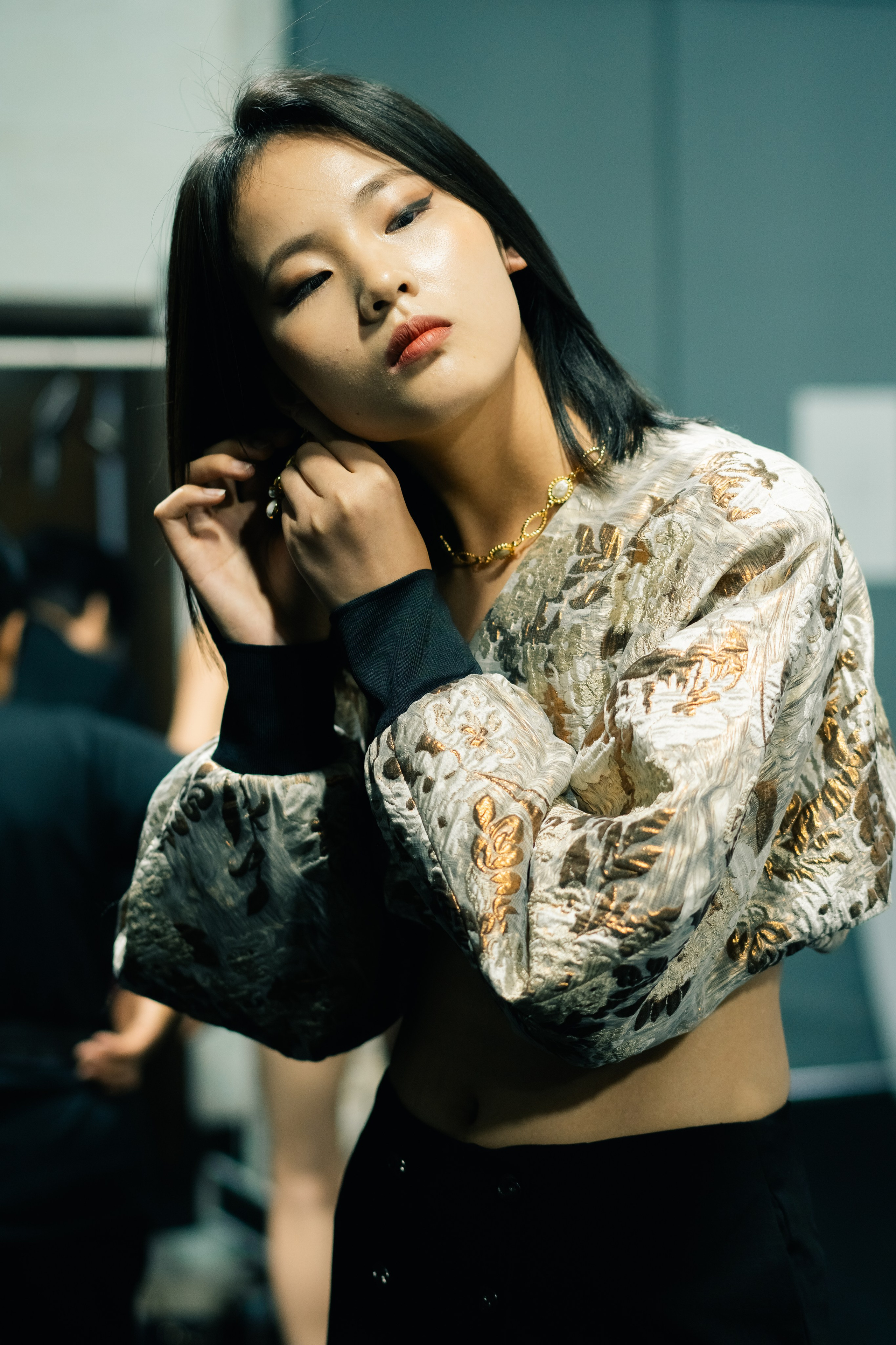 Backstage at Beijing Fashion