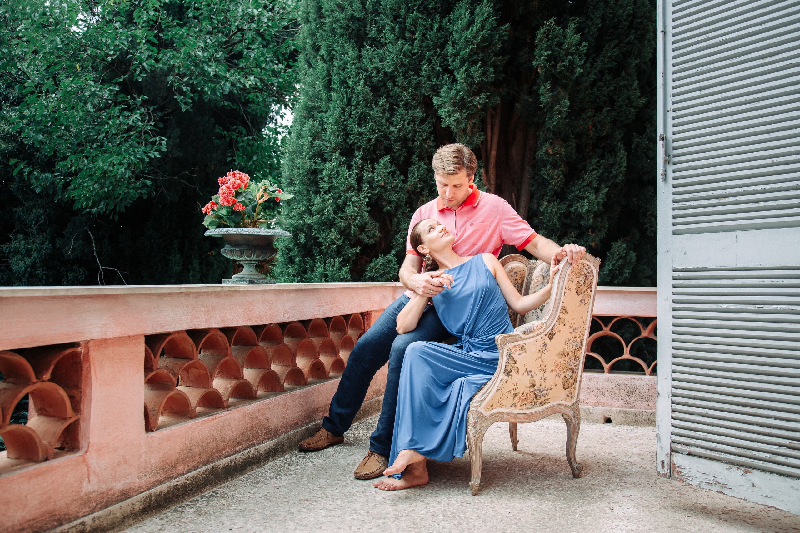 Фотосессия Дениса и Ирины на вилле в Греции. Фотограф — Евгений Свистков