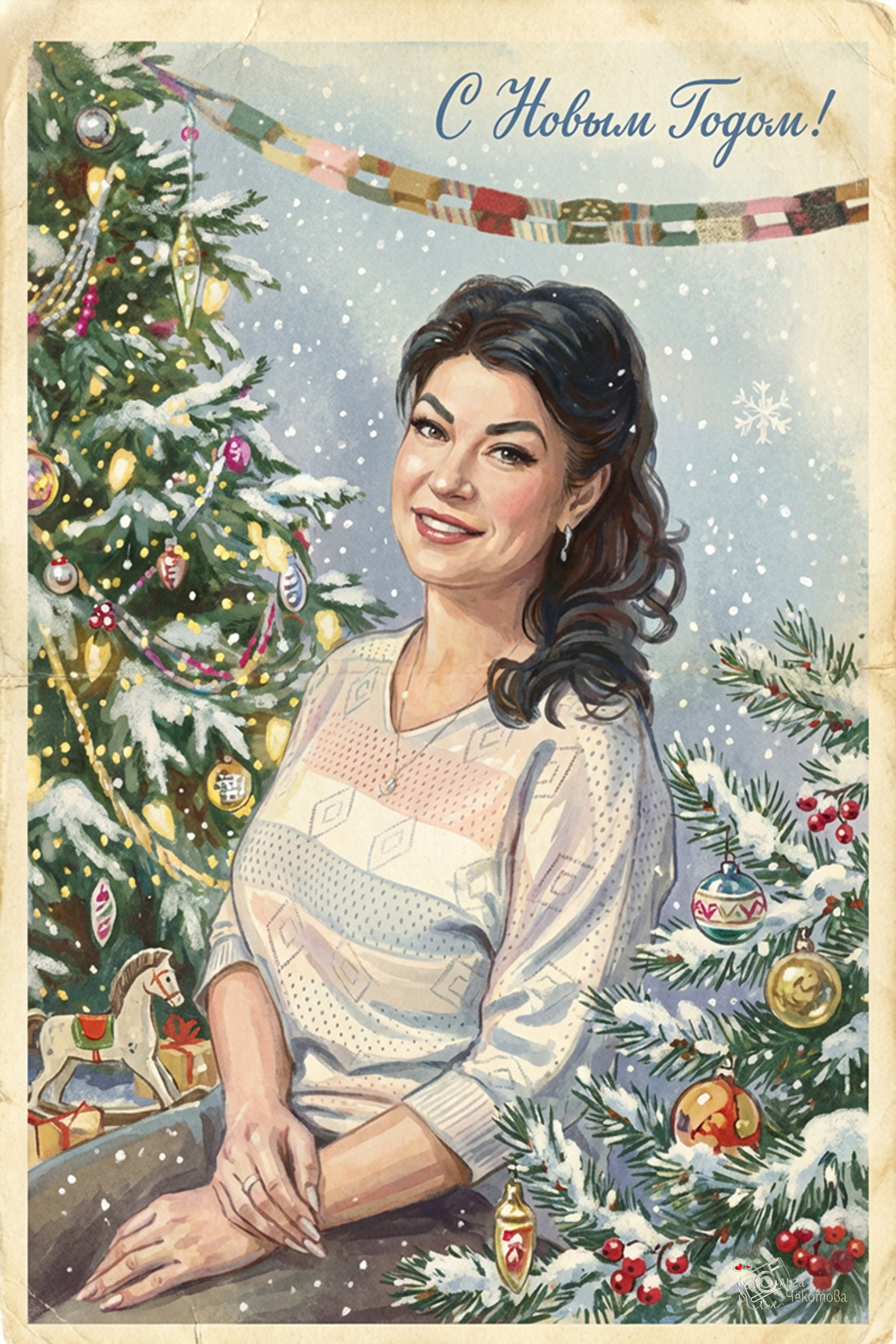 Винтажные новогодние открытки. Ольга Чёкотова (Фотограф Кострома)