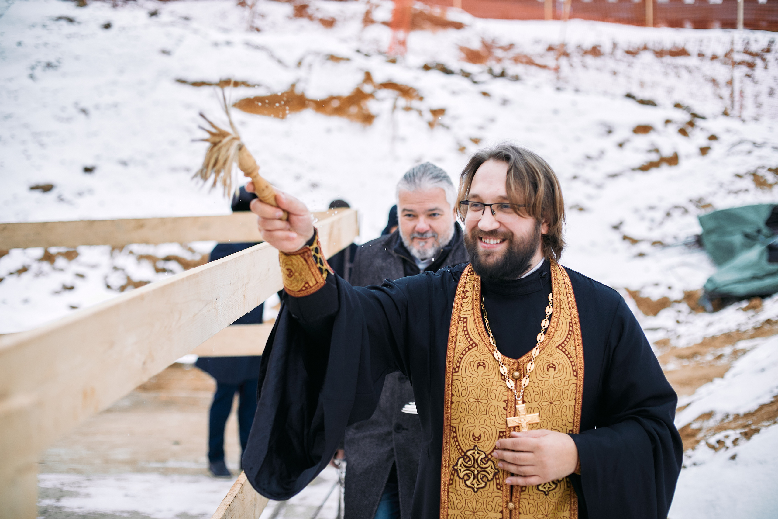 Символическая заливка бетона, ЖК Нагатинский. Фотограф рынка недвижимости Павел Хоменко