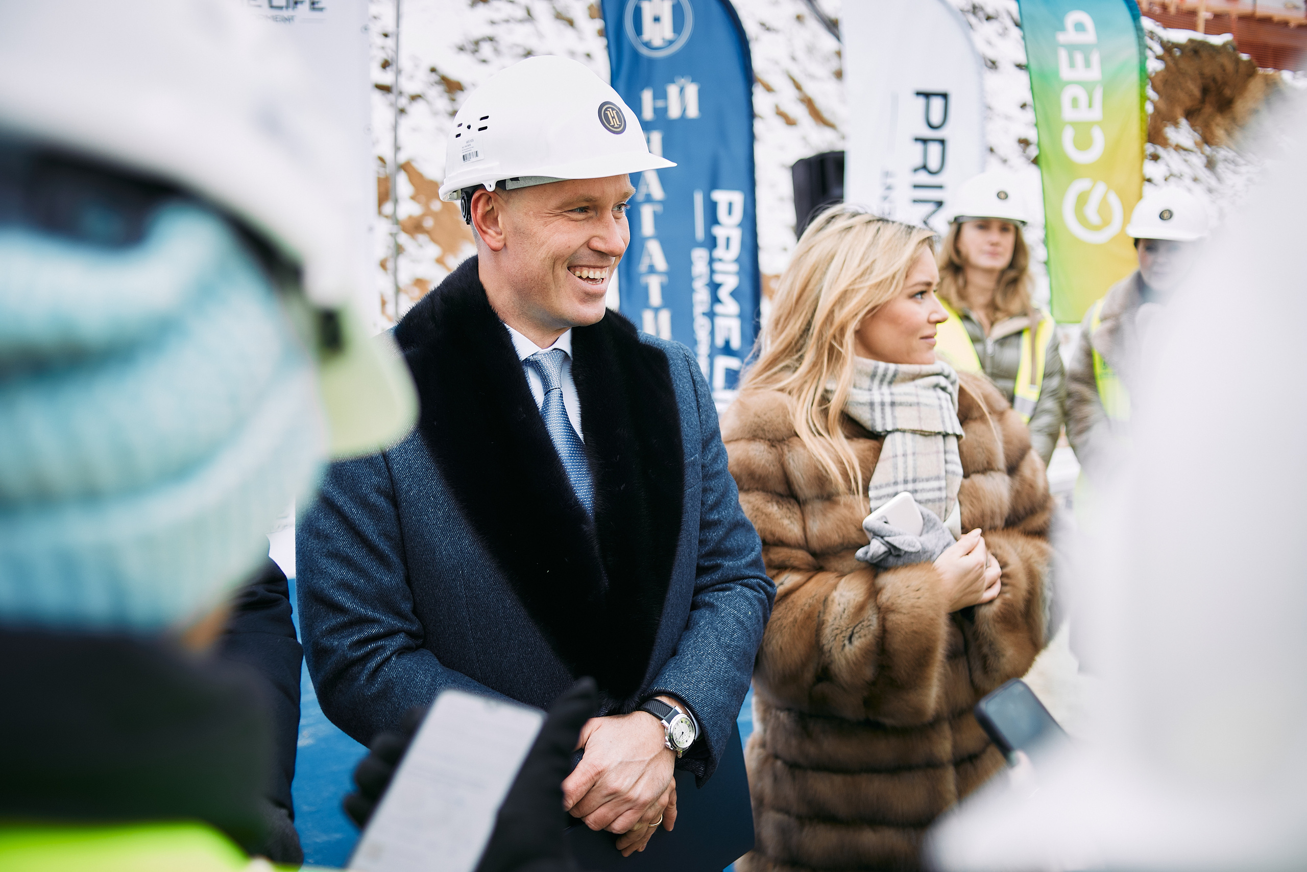 Символическая заливка бетона, ЖК Нагатинский. Фотограф рынка недвижимости Павел Хоменко