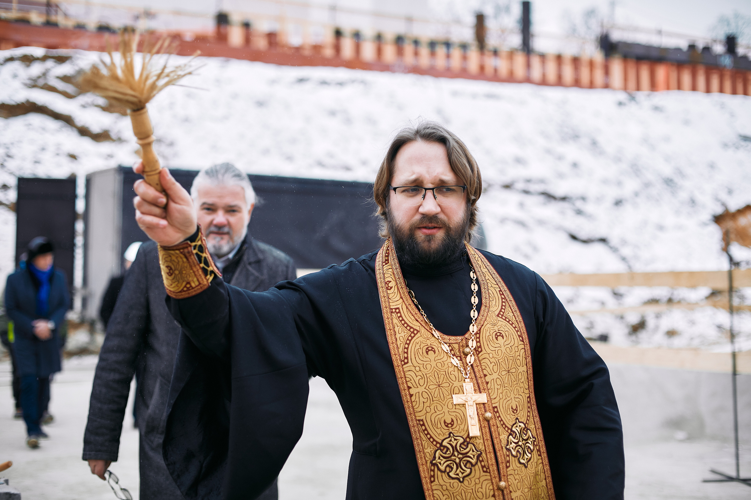 Символическая заливка бетона, ЖК Нагатинский. Фотограф рынка недвижимости Павел Хоменко