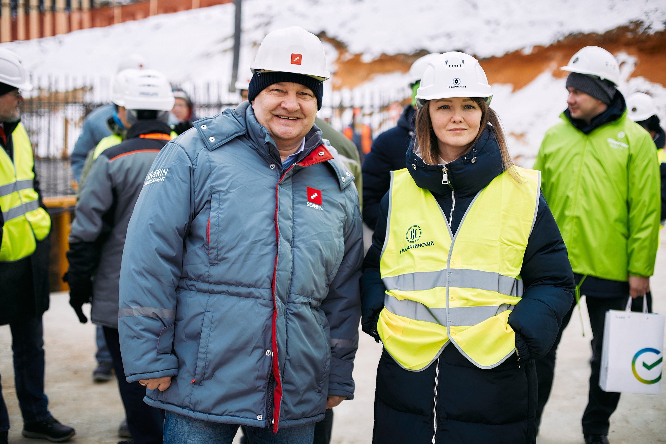 Символическая заливка бетона, ЖК Нагатинский. Фотограф рынка недвижимости Павел Хоменко