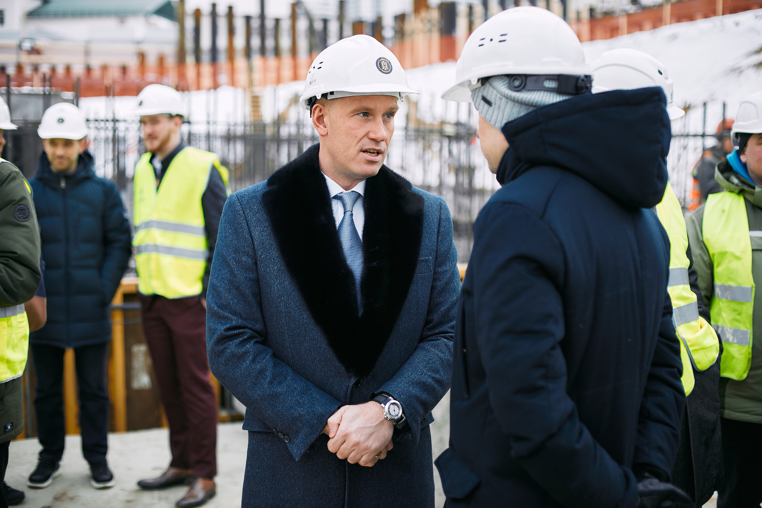 Символическая заливка бетона, ЖК Нагатинский. Фотограф рынка недвижимости Павел Хоменко